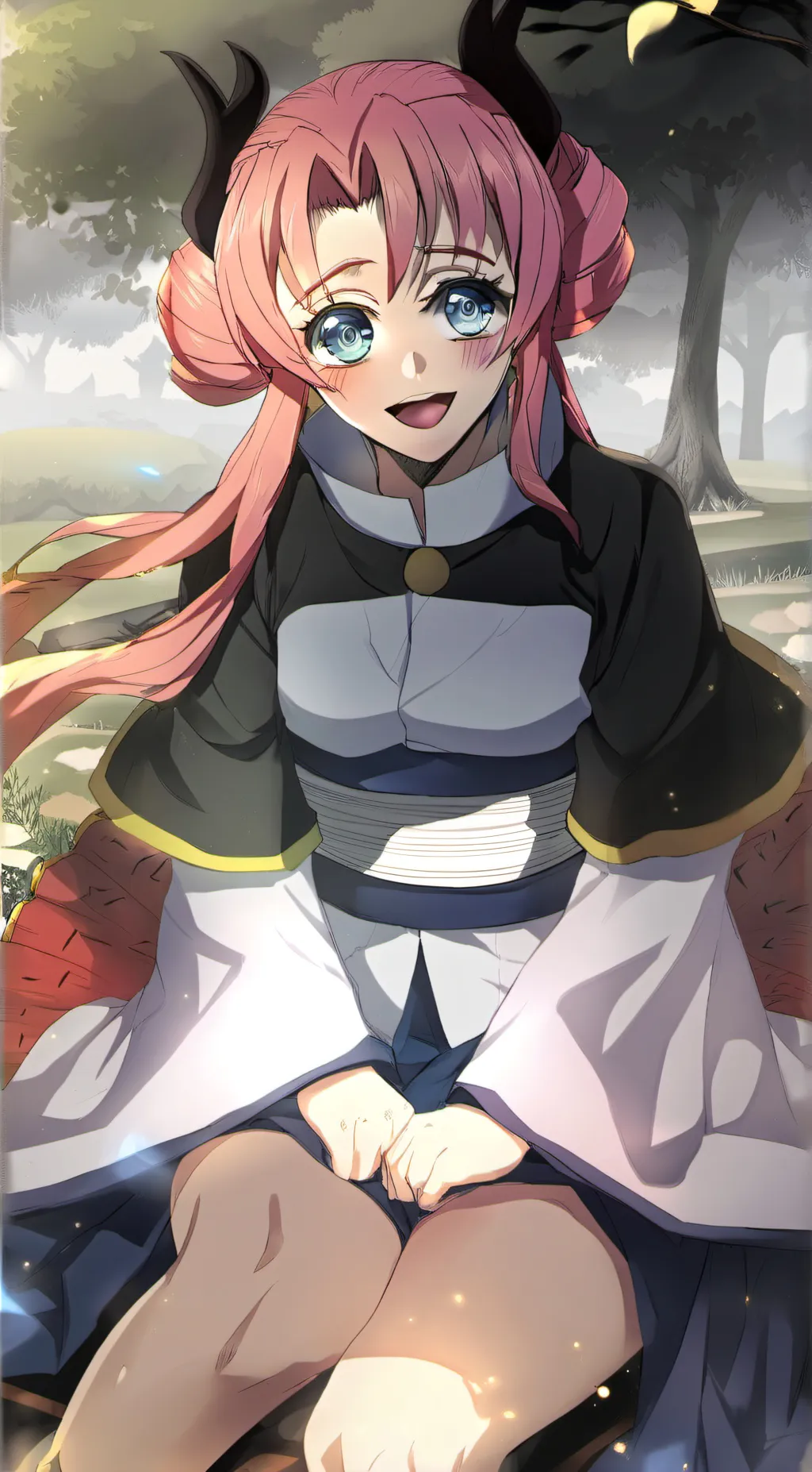 ai character: Mitsuri cool  background