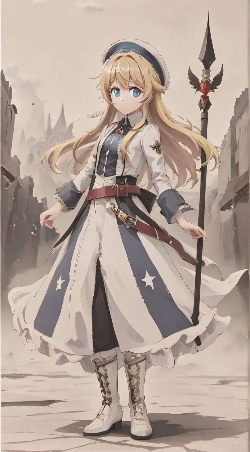 ai character: The Priestess  background