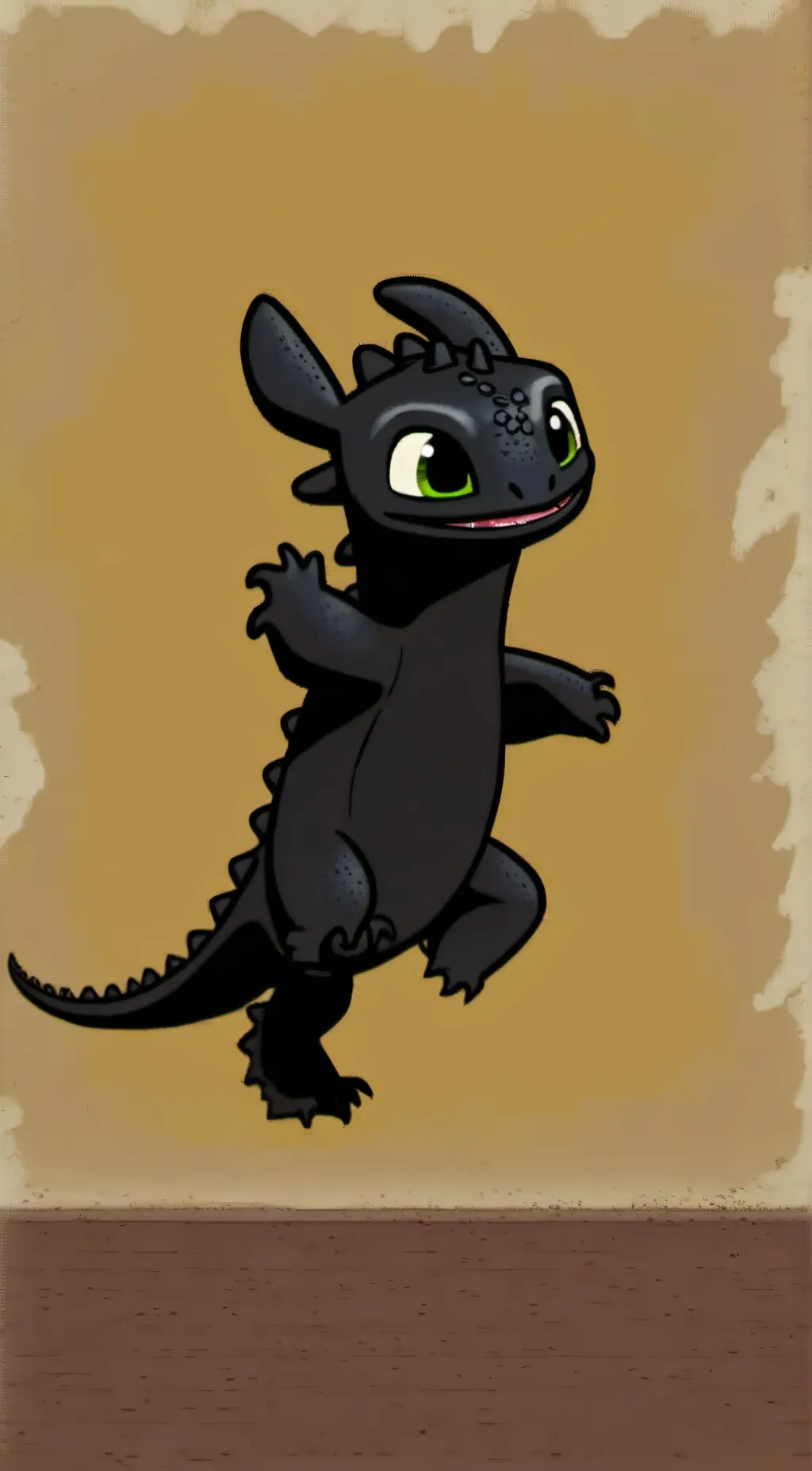 ai character: toothless meme background