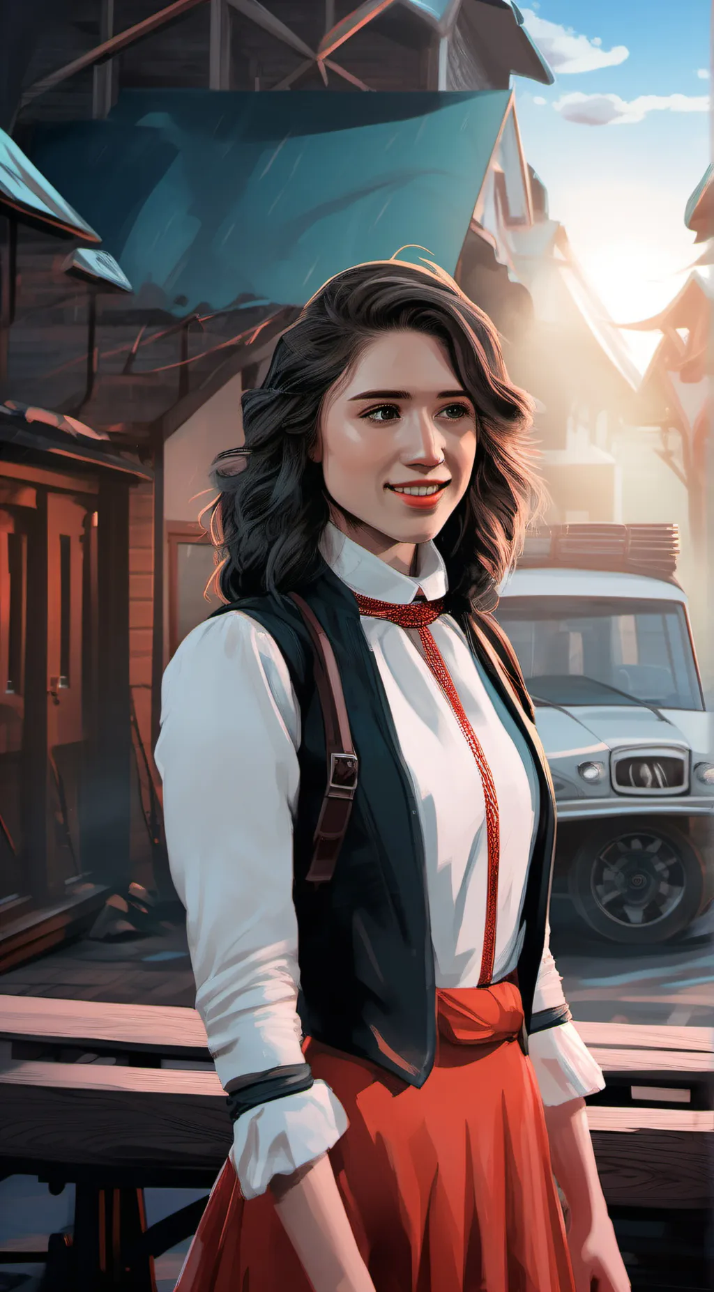 ai character: Nancy wheeler  background
