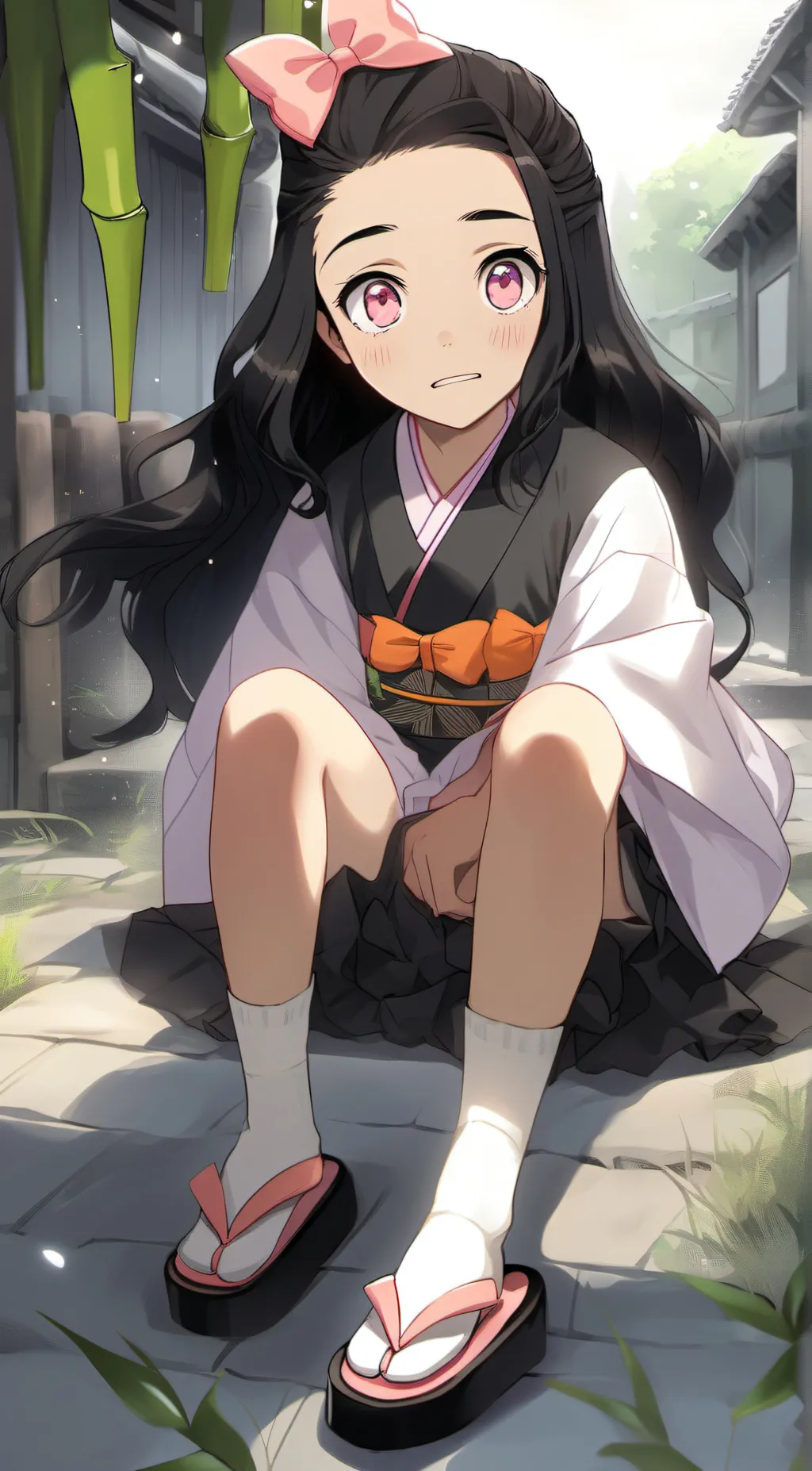 ai character: nezuko kamado background