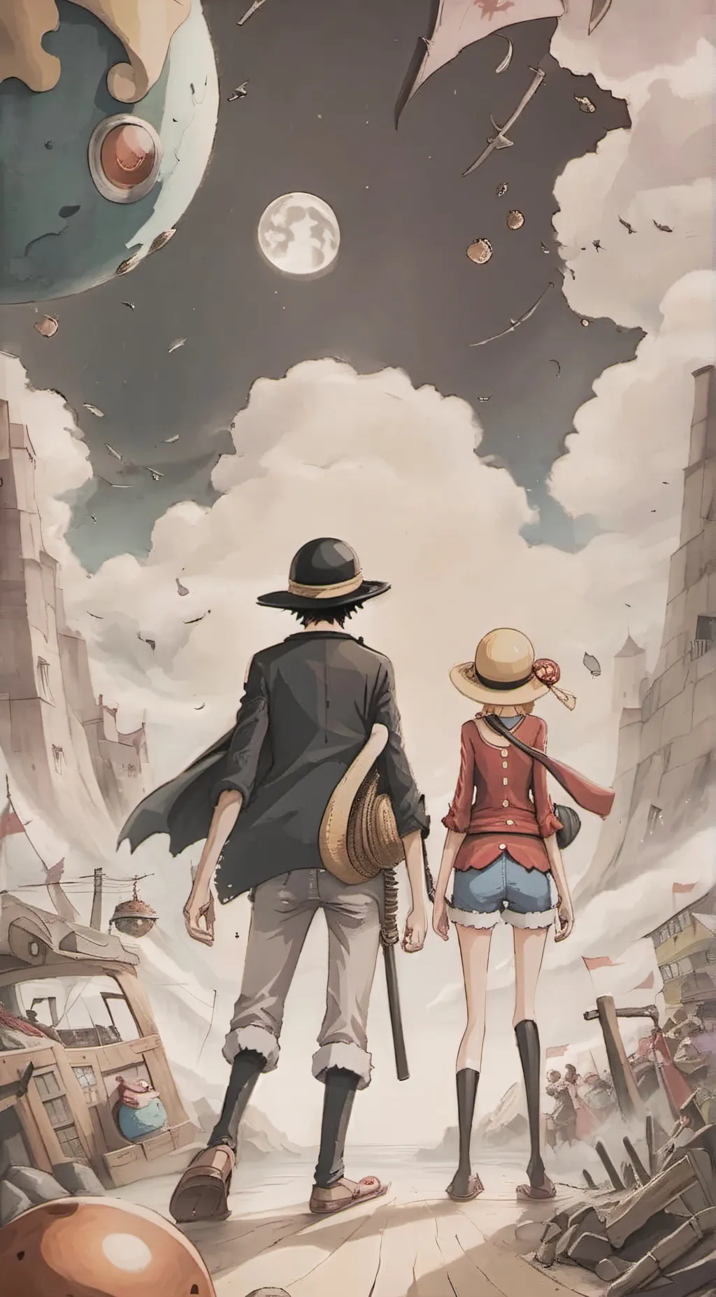 ai character: One piece background