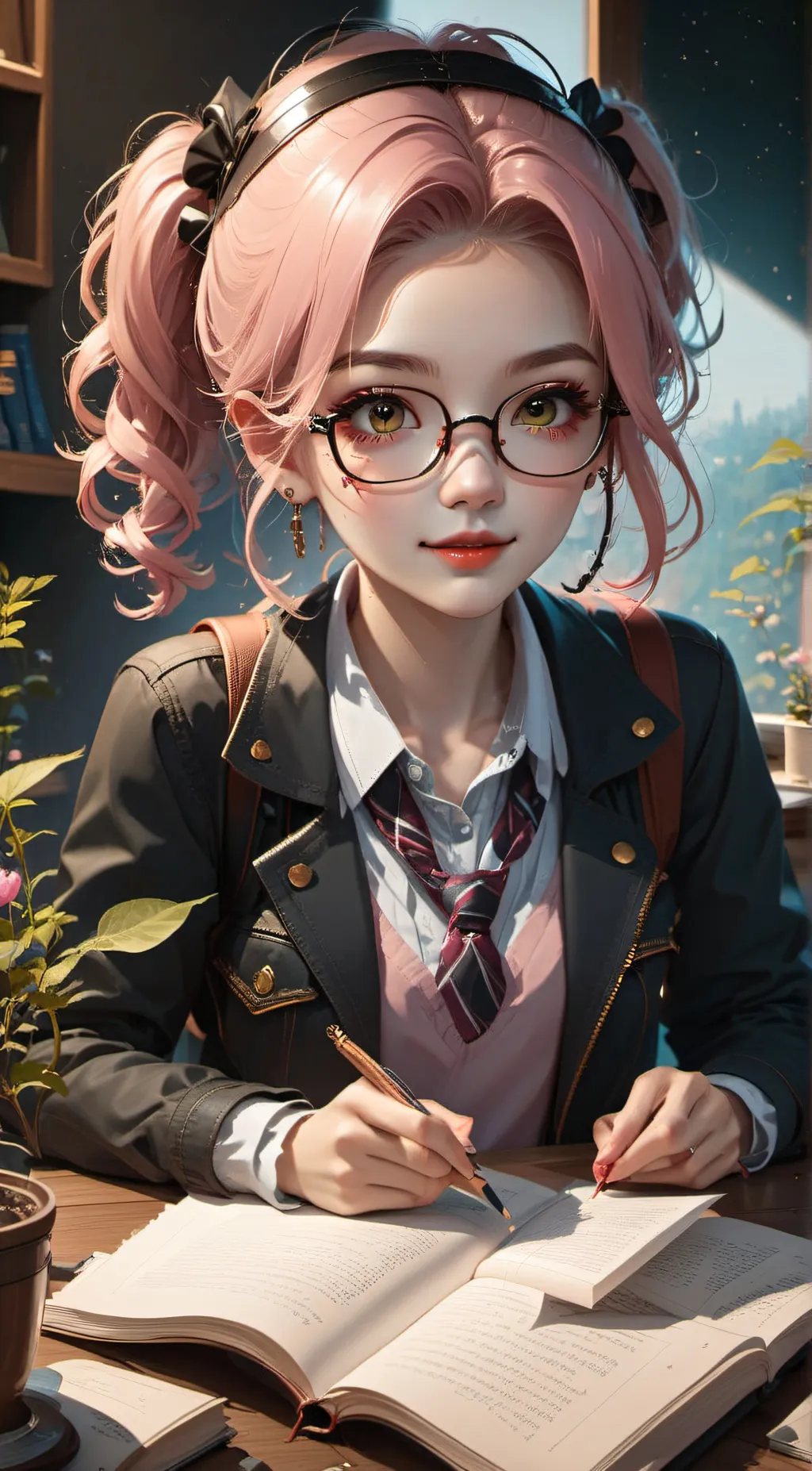 ai character: Lisa  background