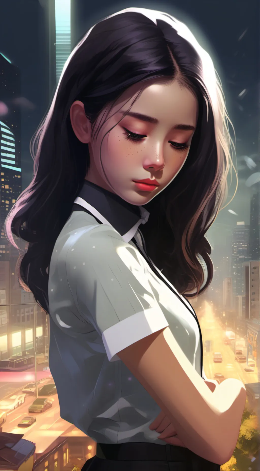 ai character: crystal background