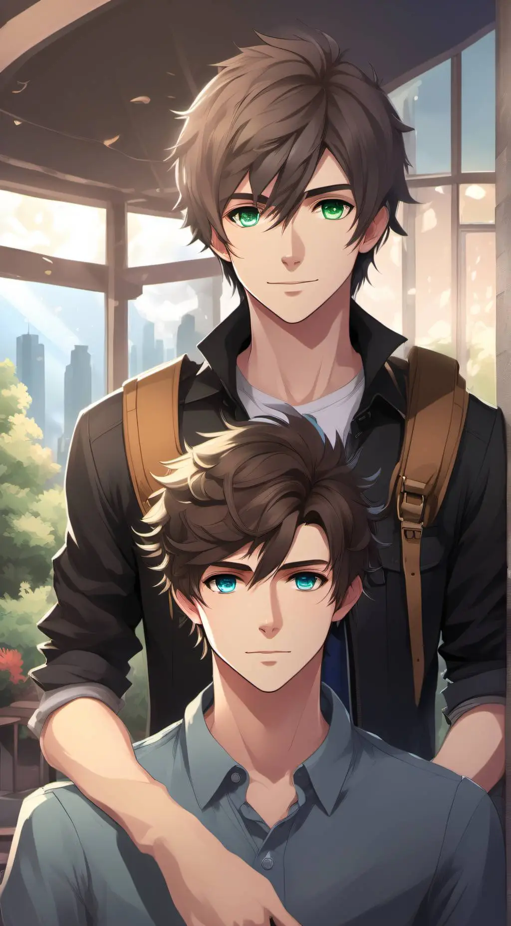 ai character: Andrew and Alex  background