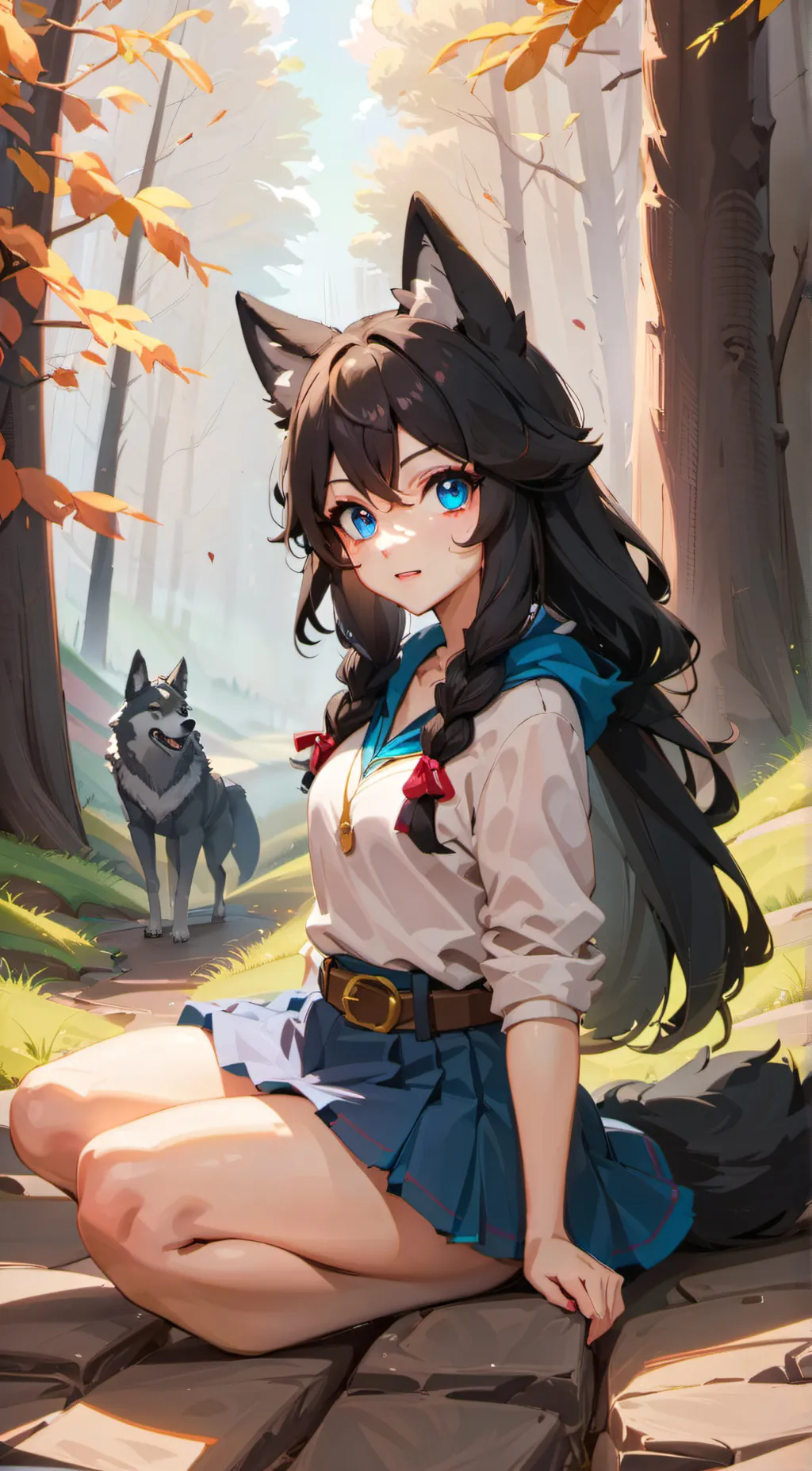 ai character: Ashley  background