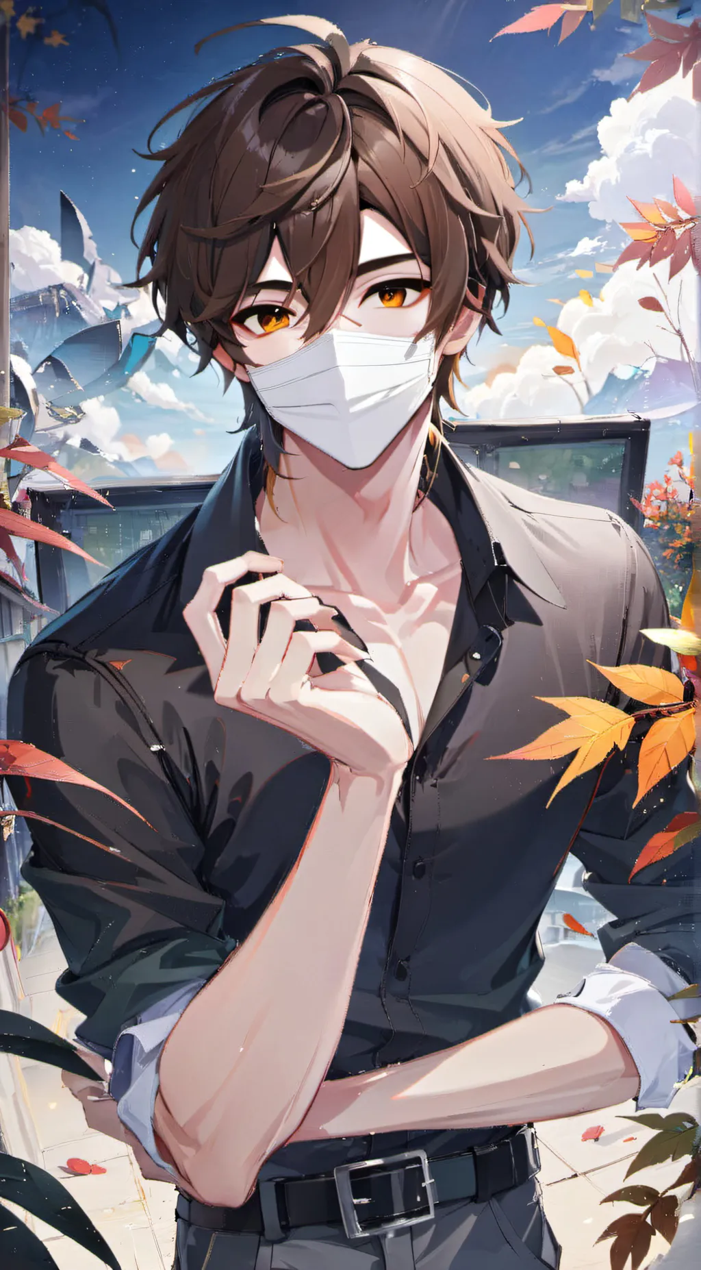 ai character: masky background