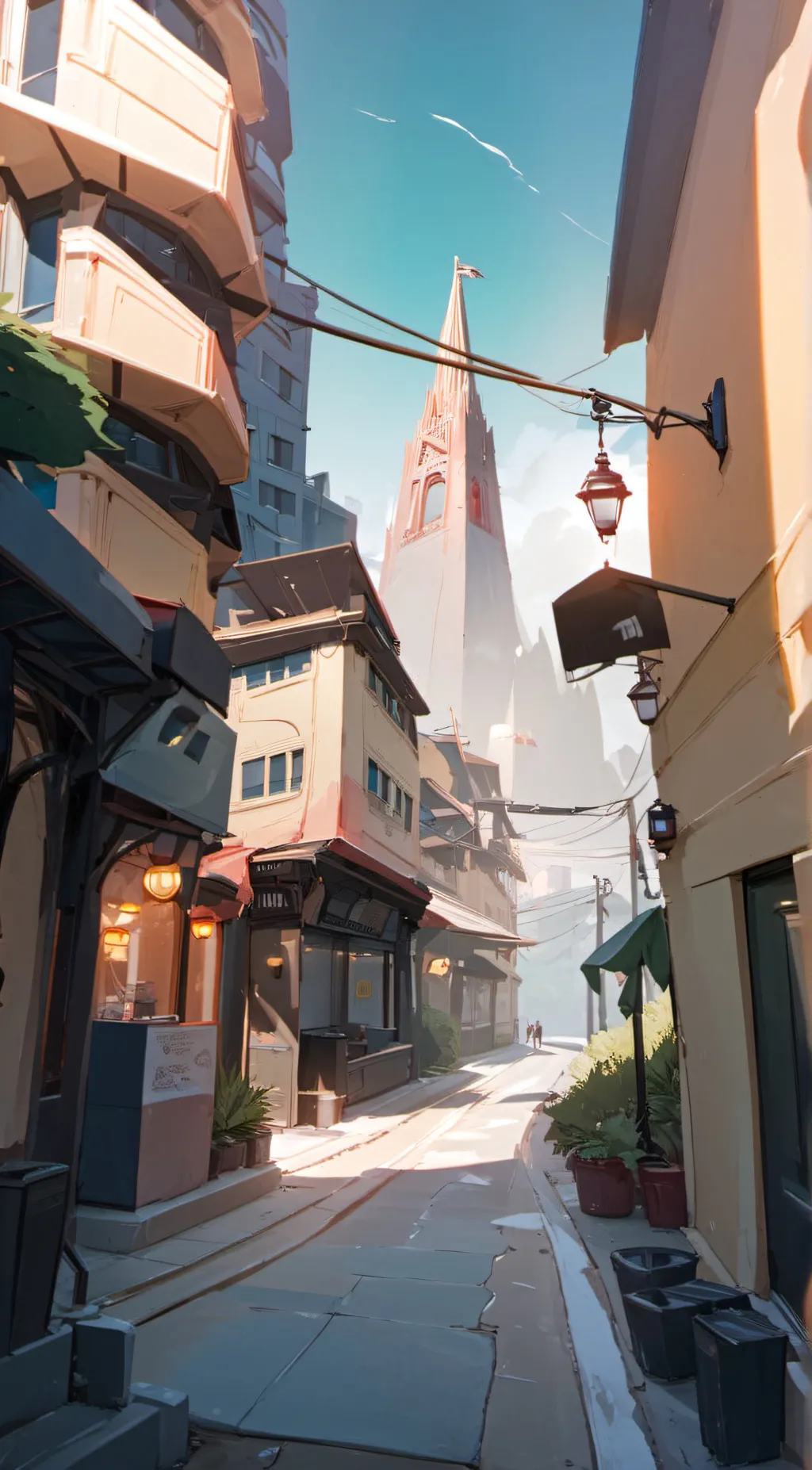 ai character: the city of good background