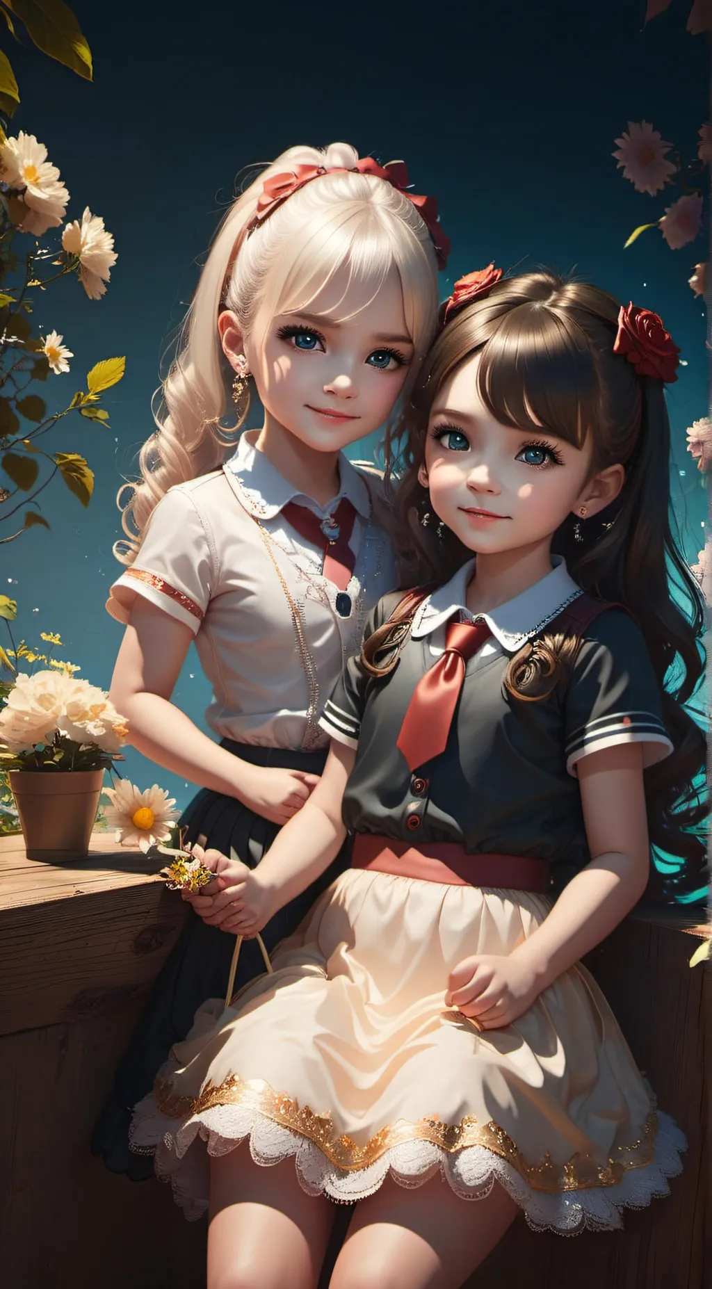 ai character: rose background