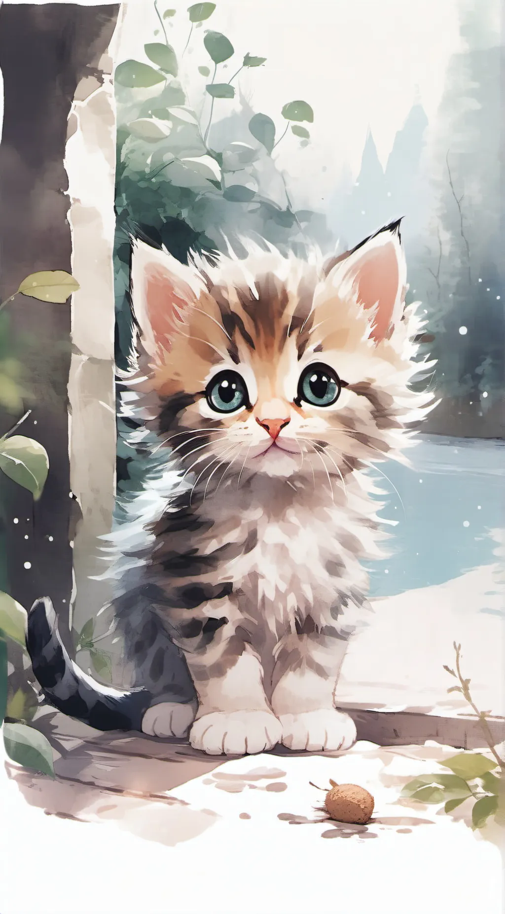 ai character: coconut background