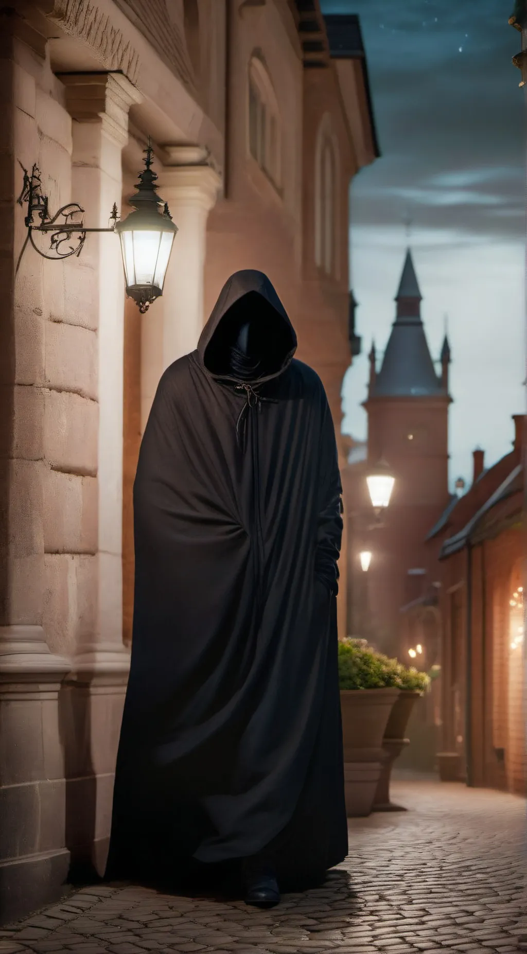 ai character: Man in the Cloak background