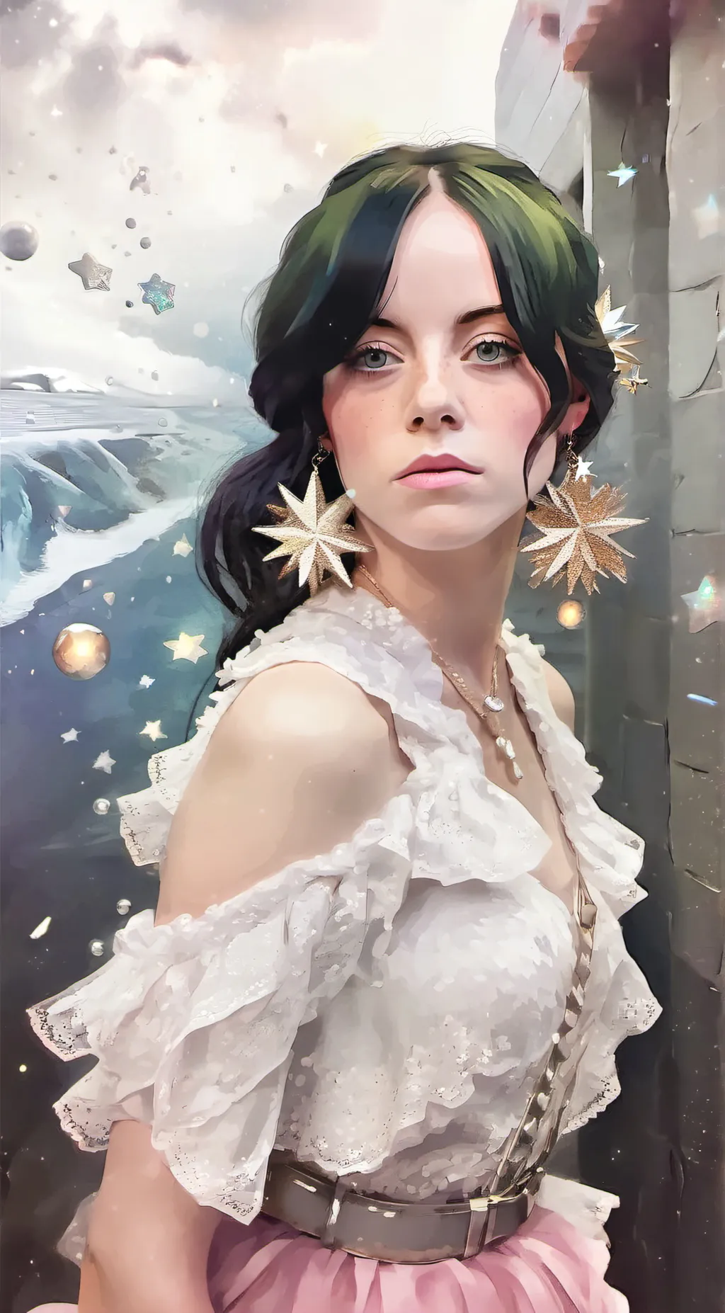 ai character: Billie Eilish  background