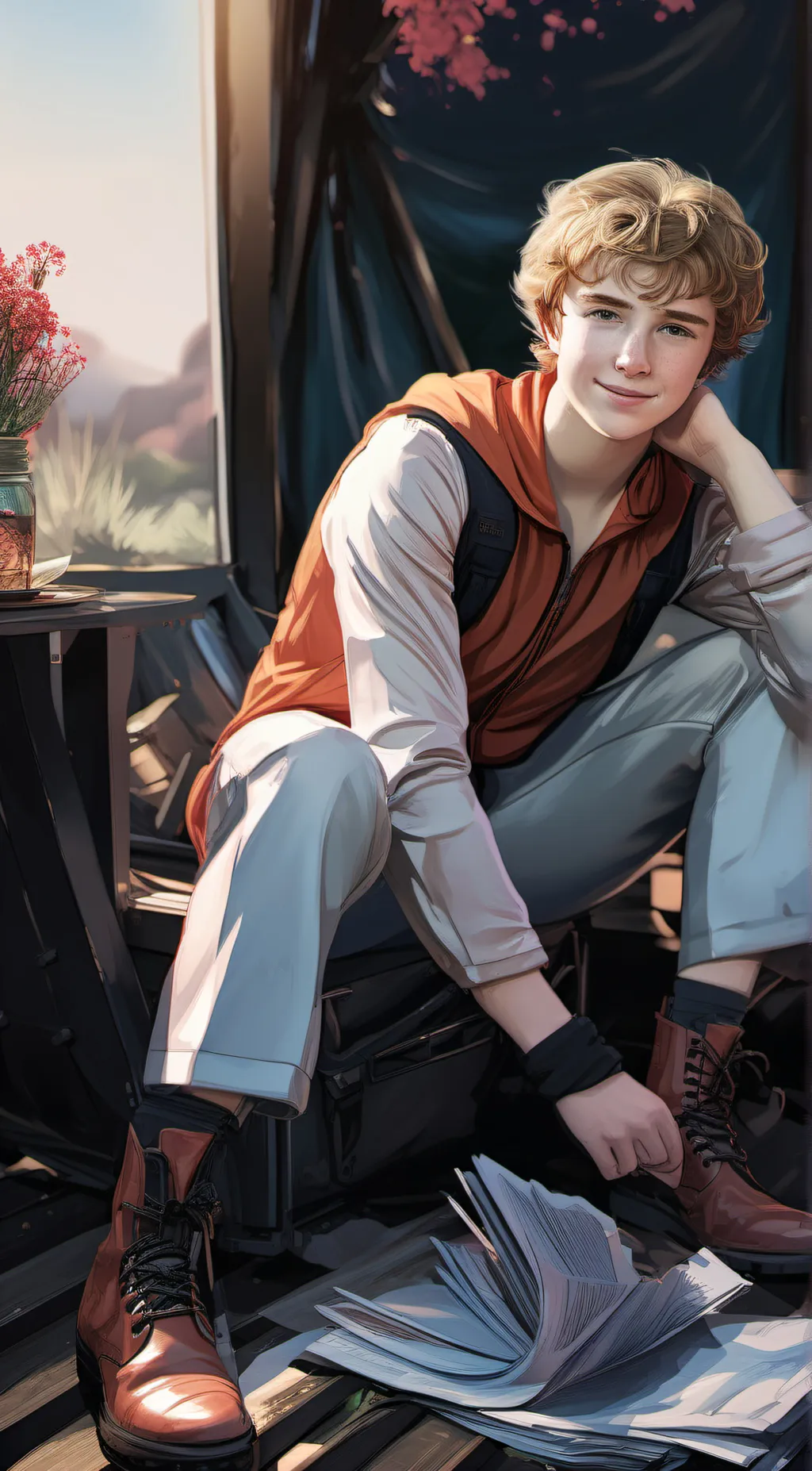 ai character: Walker soberly background