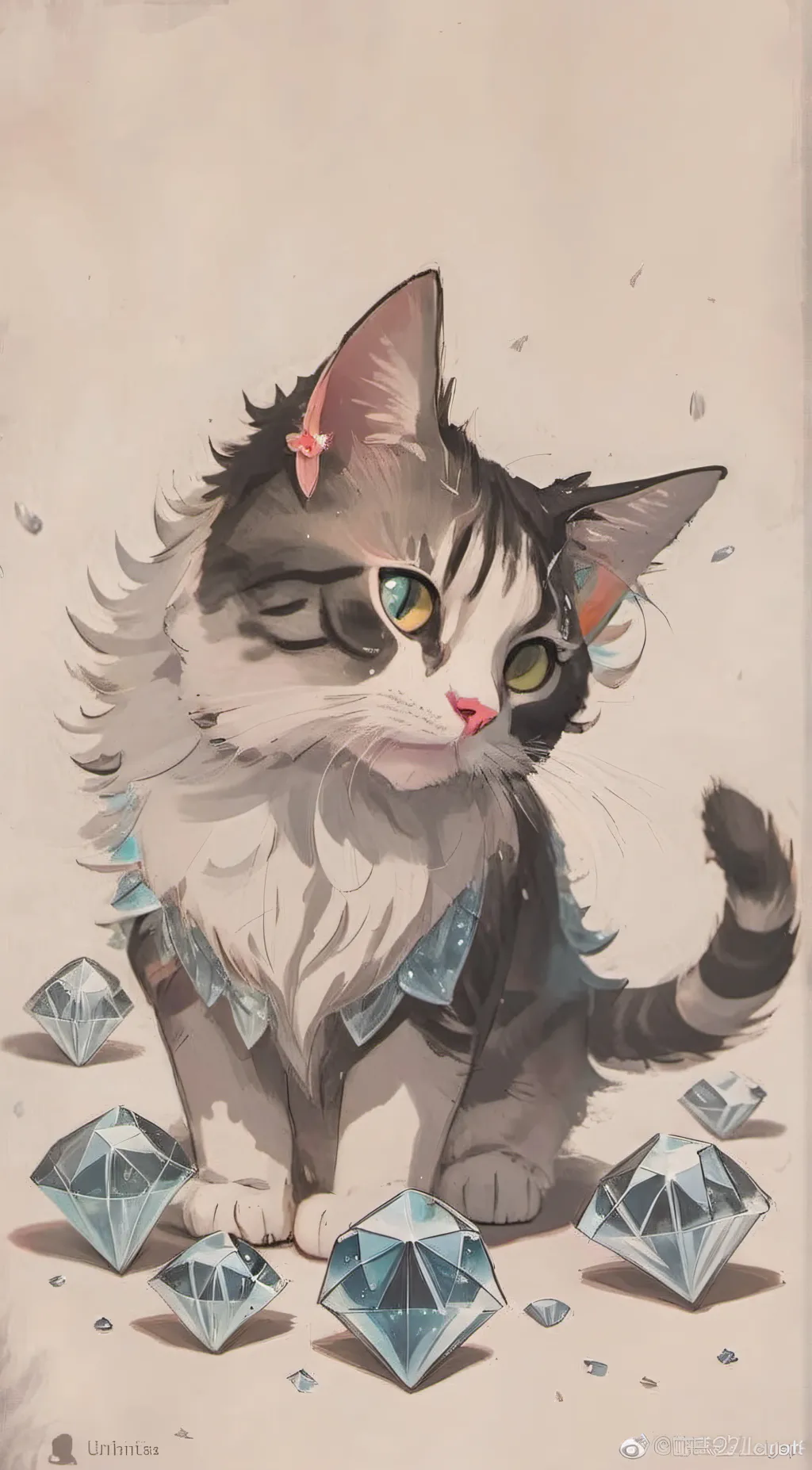 ai character: Diamond  💎  background