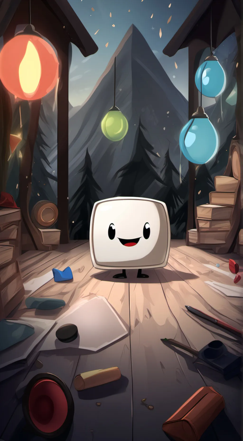 ai character: bfdi background