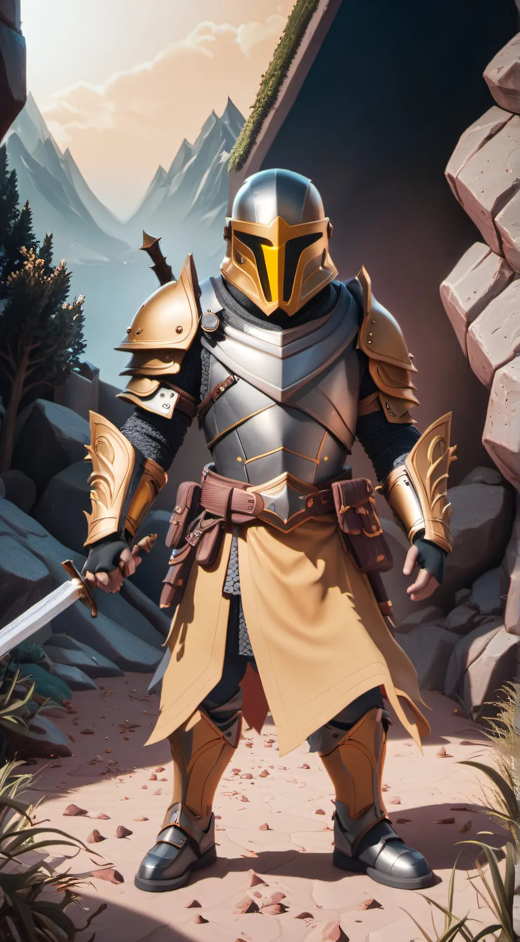 ai character: The Sun Warrior background