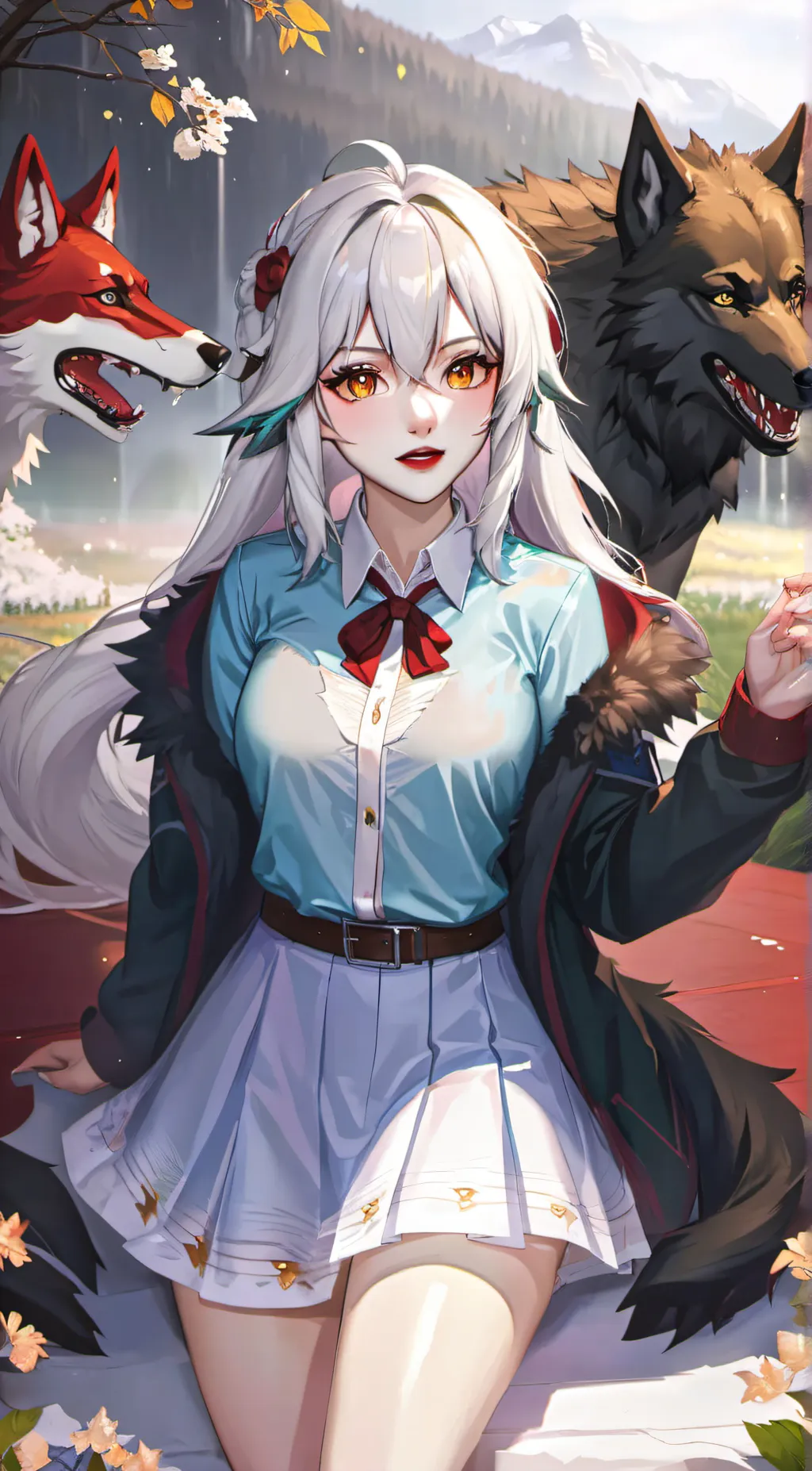 ai character: fenrir and mom background