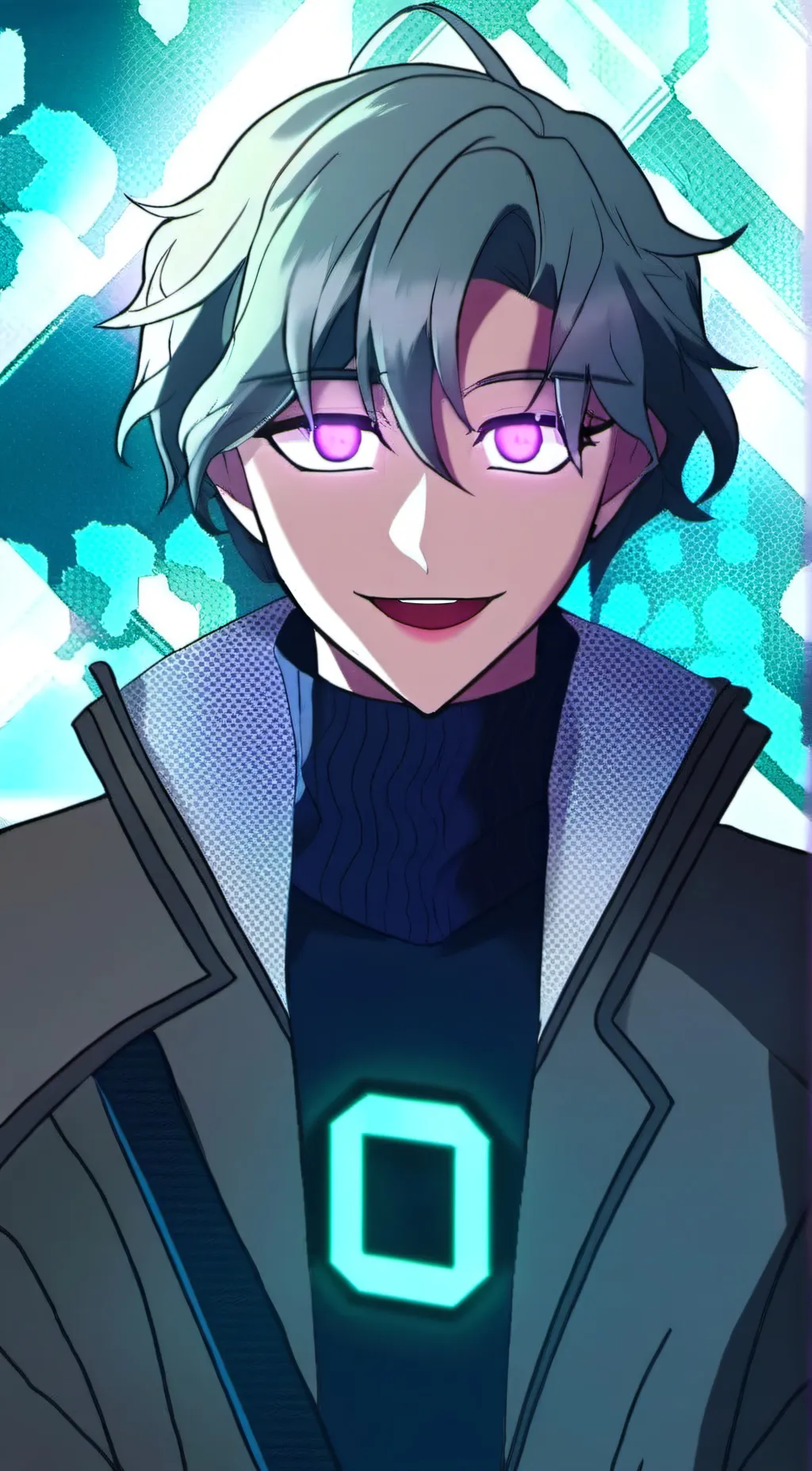 ai character: 6R4Y-GH0S7 background