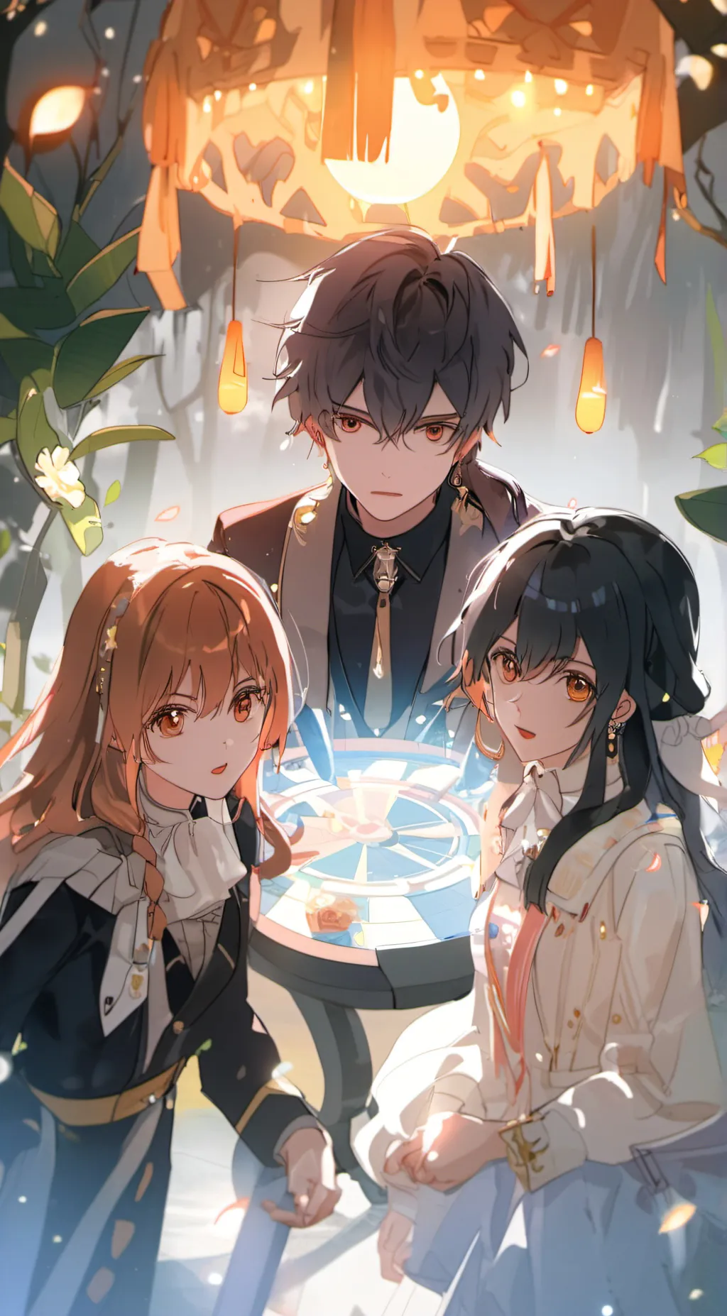 ai character: lily,mark,sky background