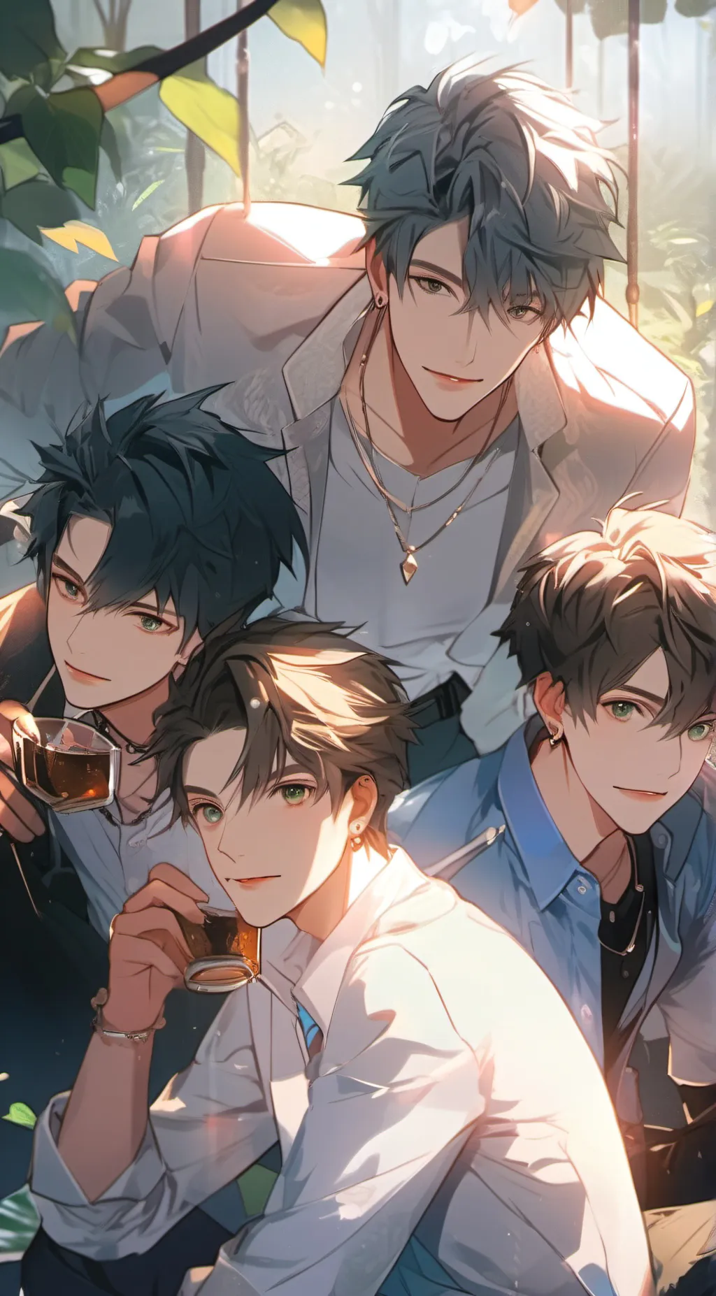 ai character: jake,alex,aric,tom background