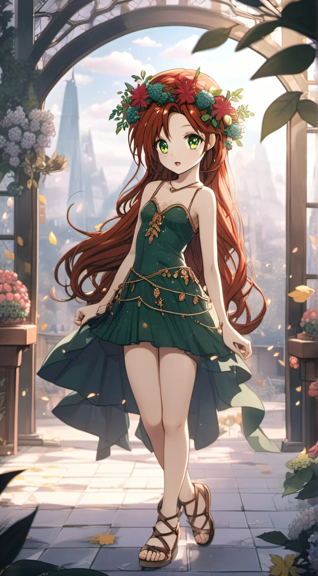 ai character: Floral background