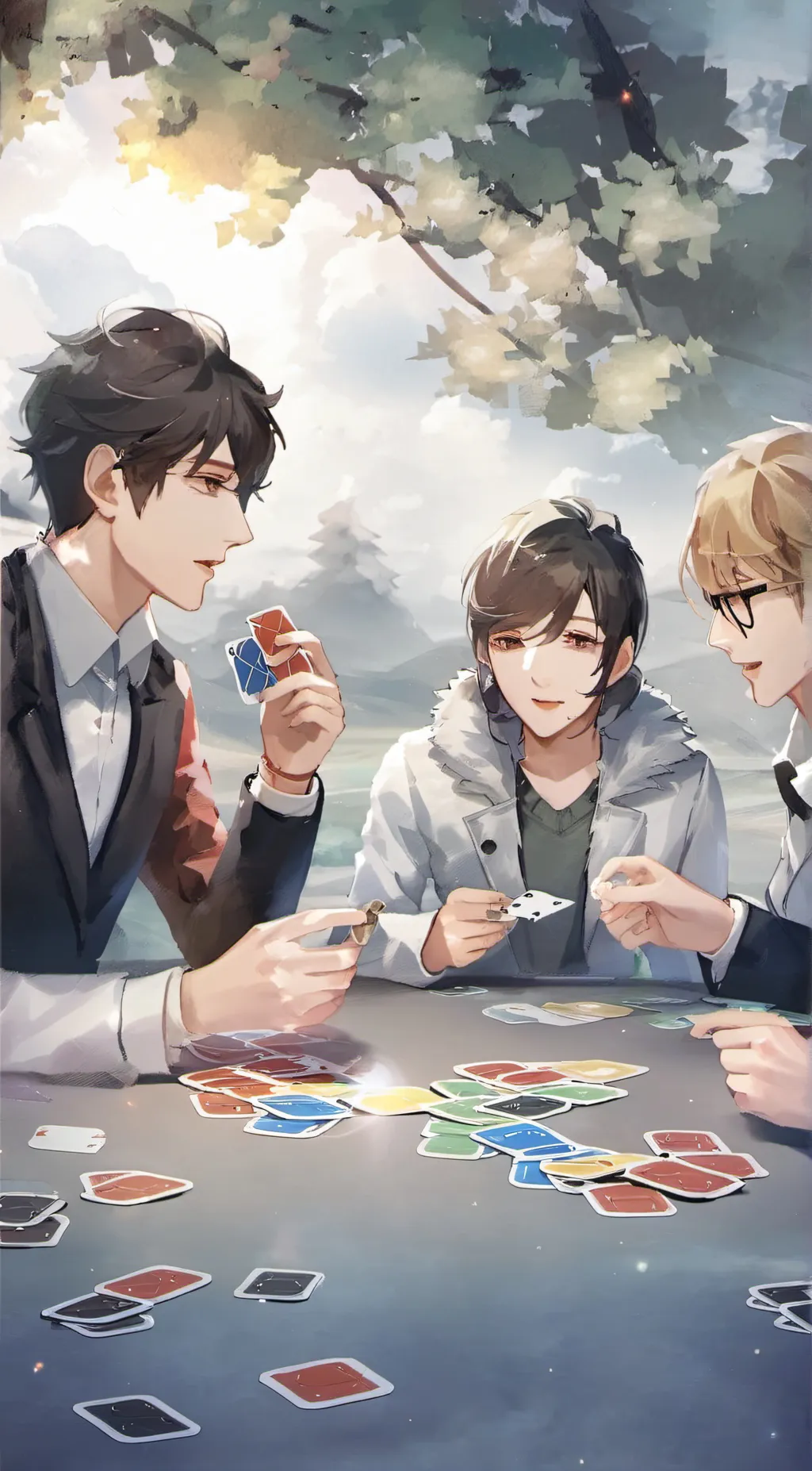 ai character: Sun&Moon plays Uno background