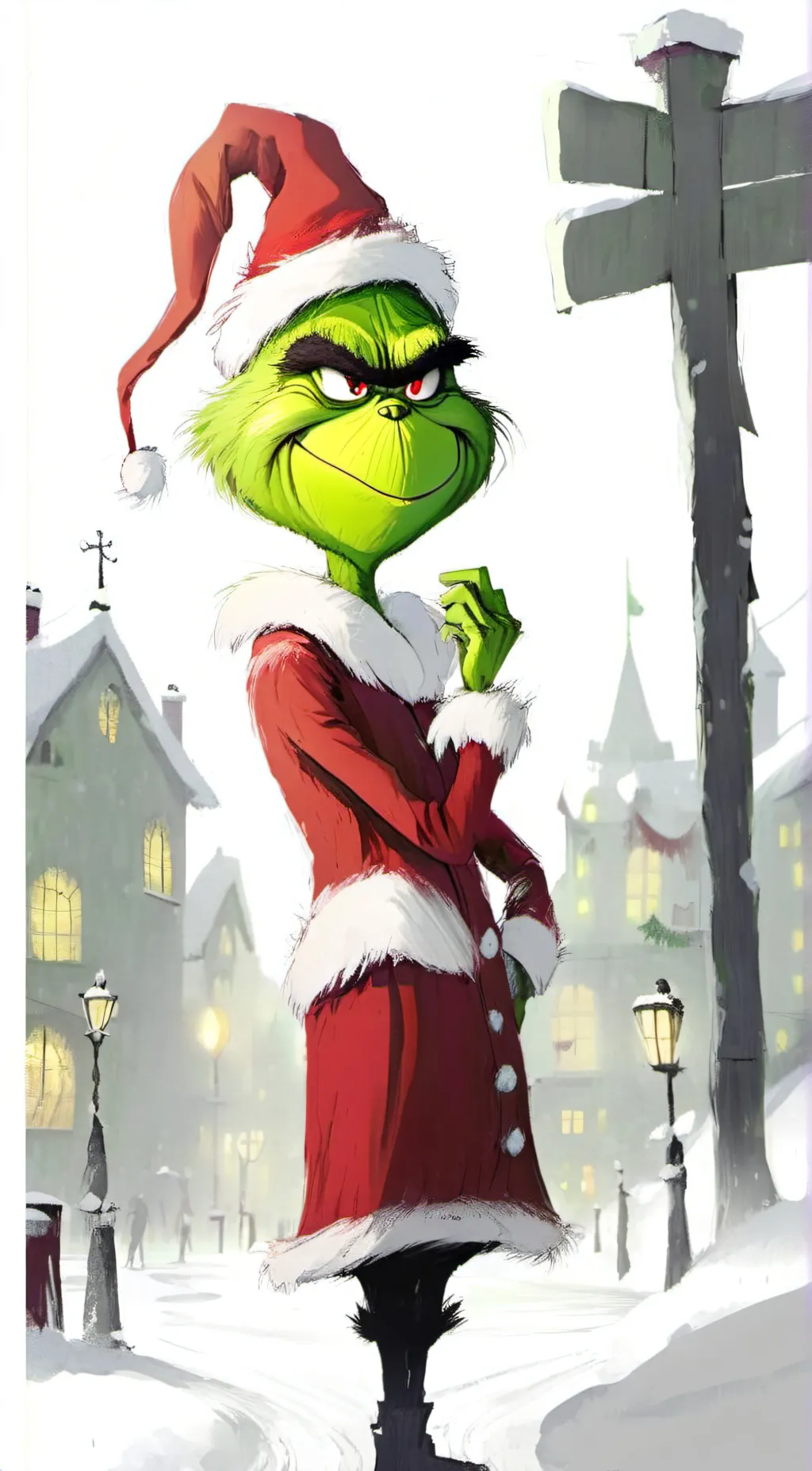 ai character: The Grinch background