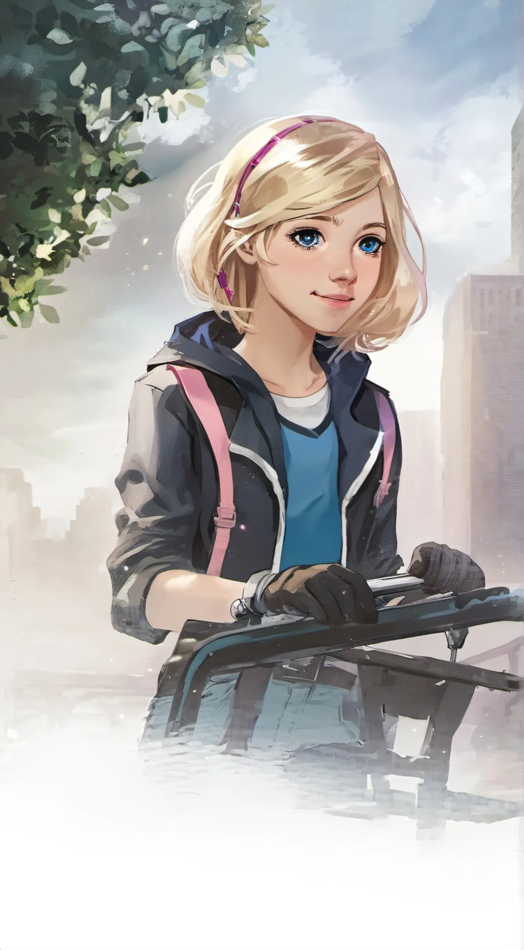 ai character: Gwen  background