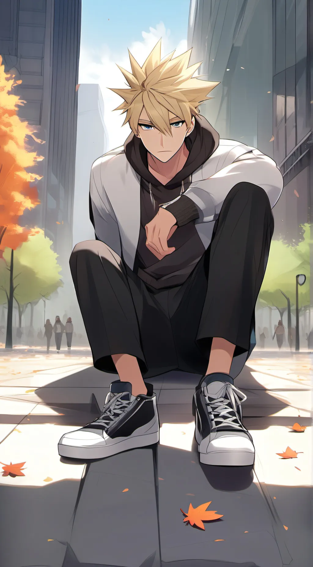 ai character: Katsuki Bakugou background