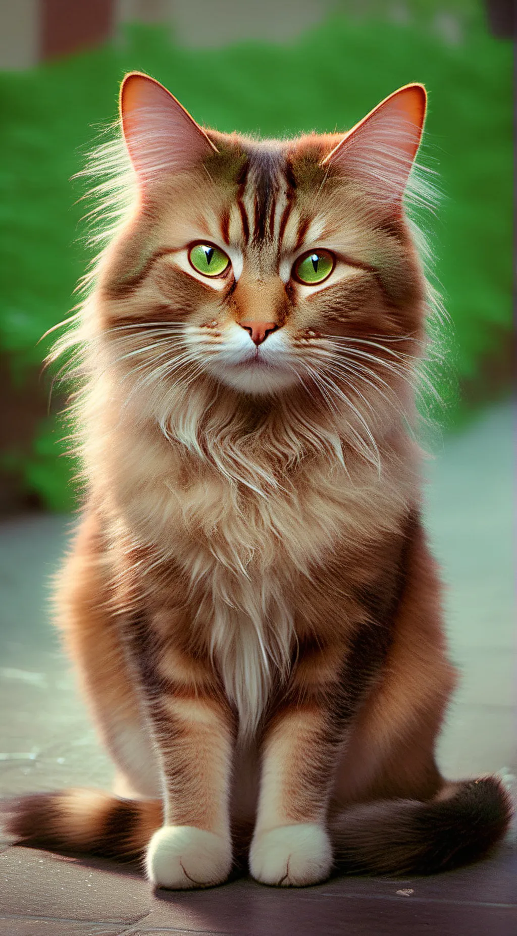 ai character: Cute homeless cat background