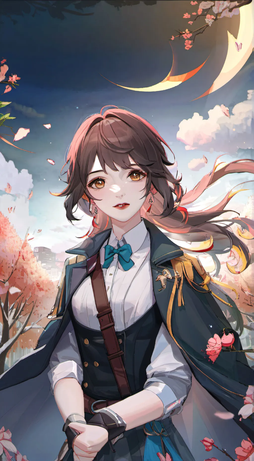 ai character: fountain background