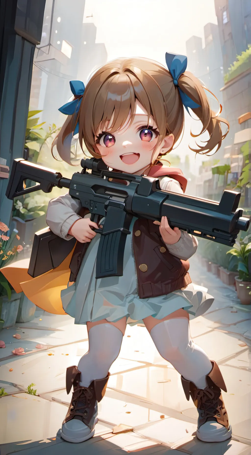 ai character: Or else......  background