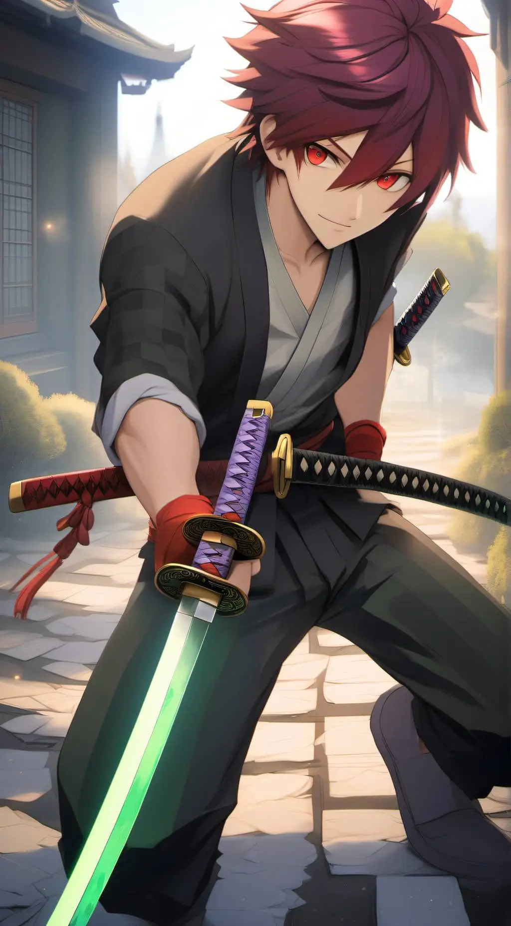 ai character: tanjiro kamodo background