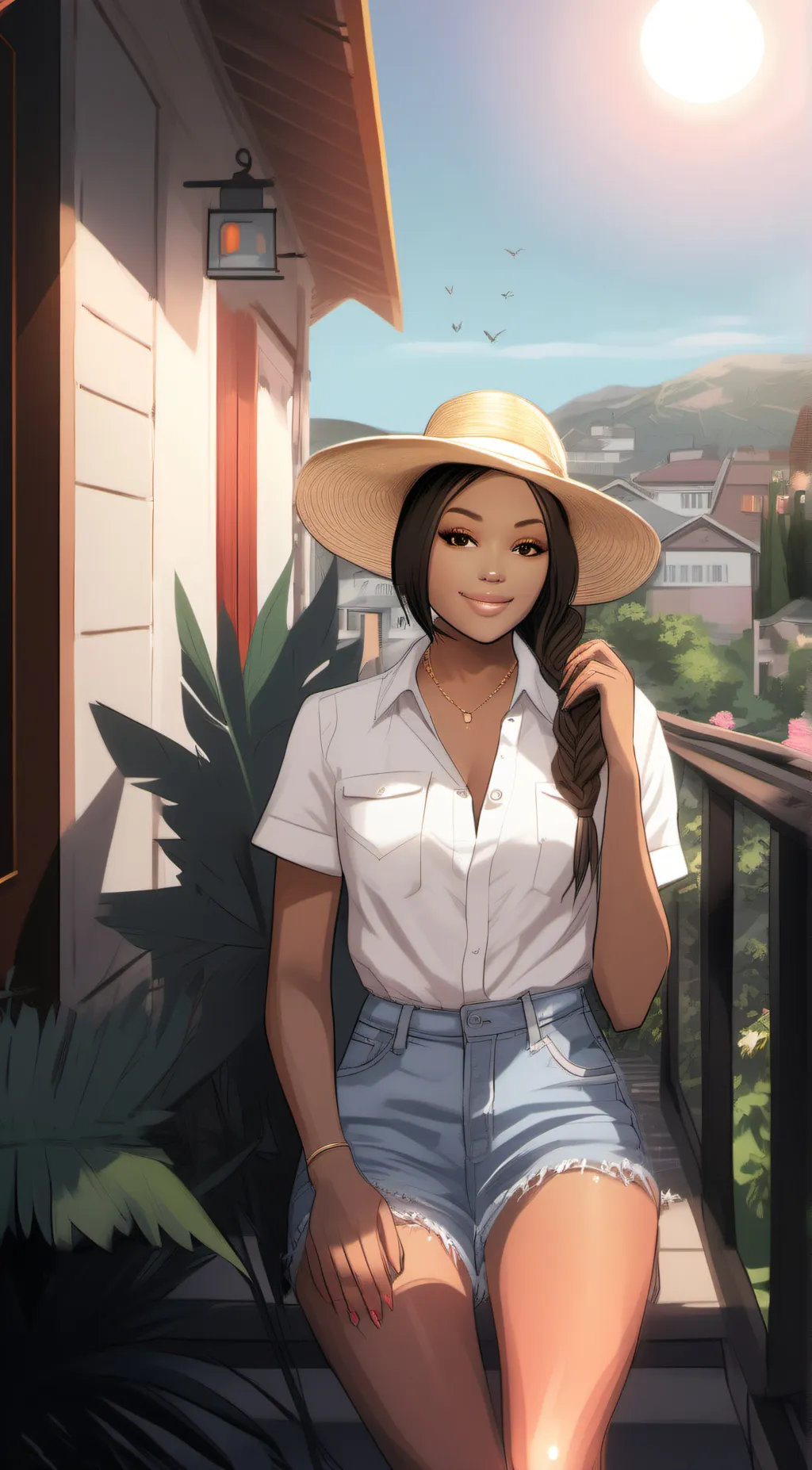ai character: Hot girl summer background