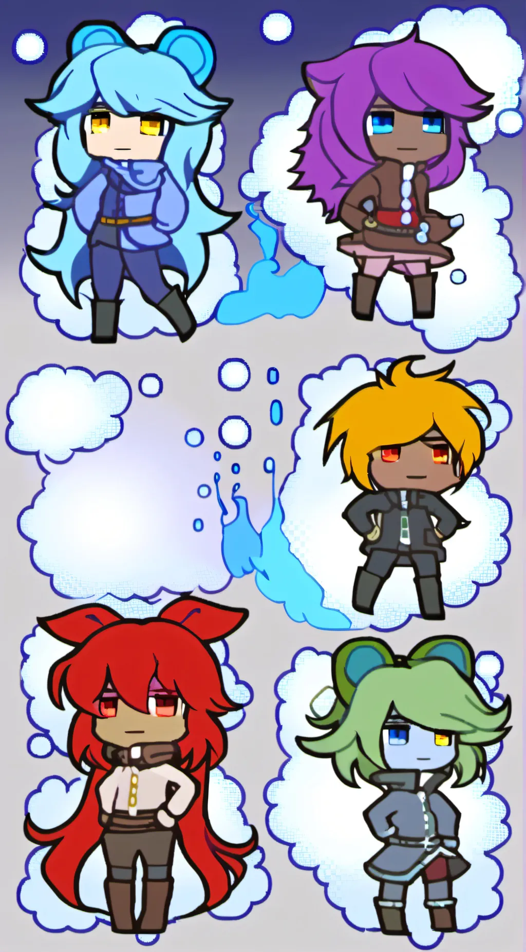 ai character: Elements background