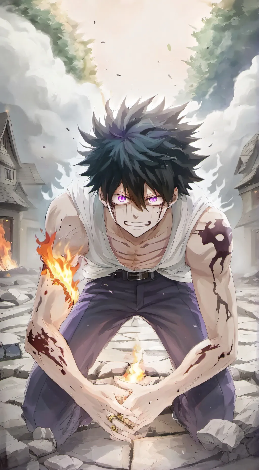 ai character: Dabi background