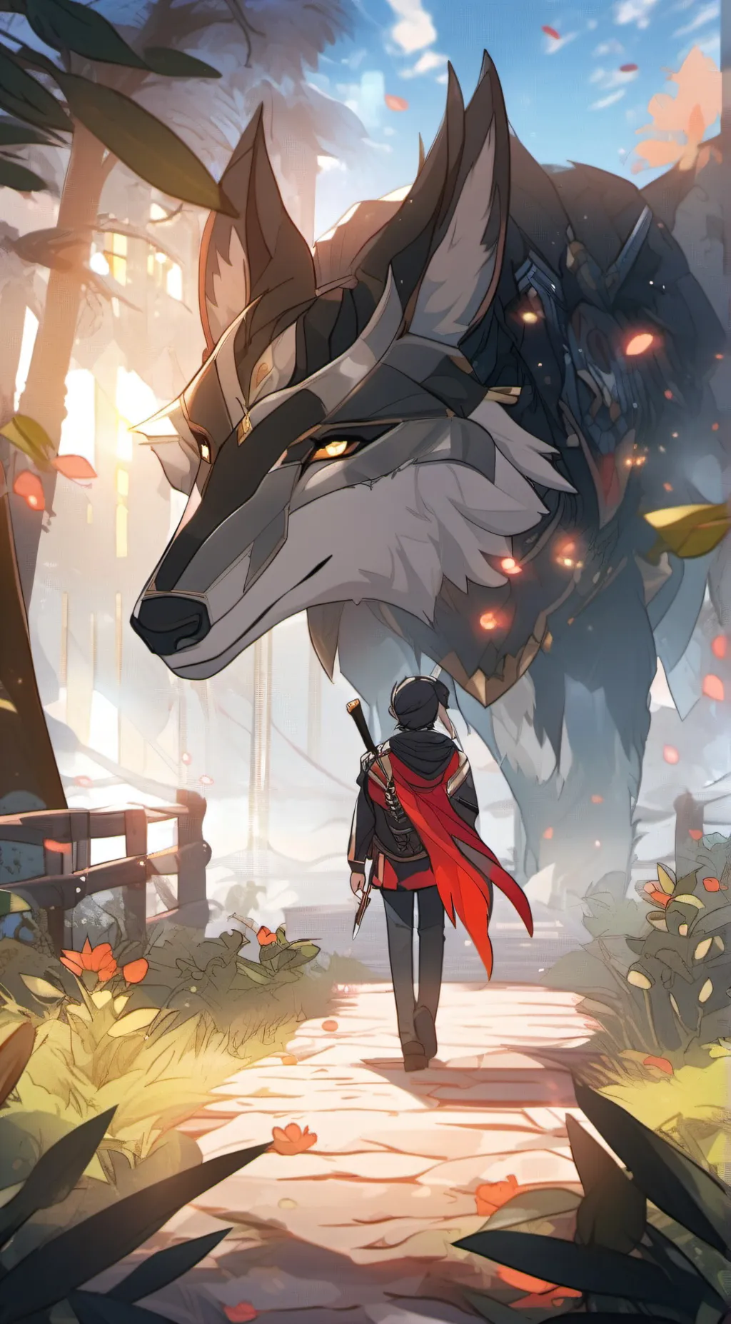ai character: Drake the wolf boy background