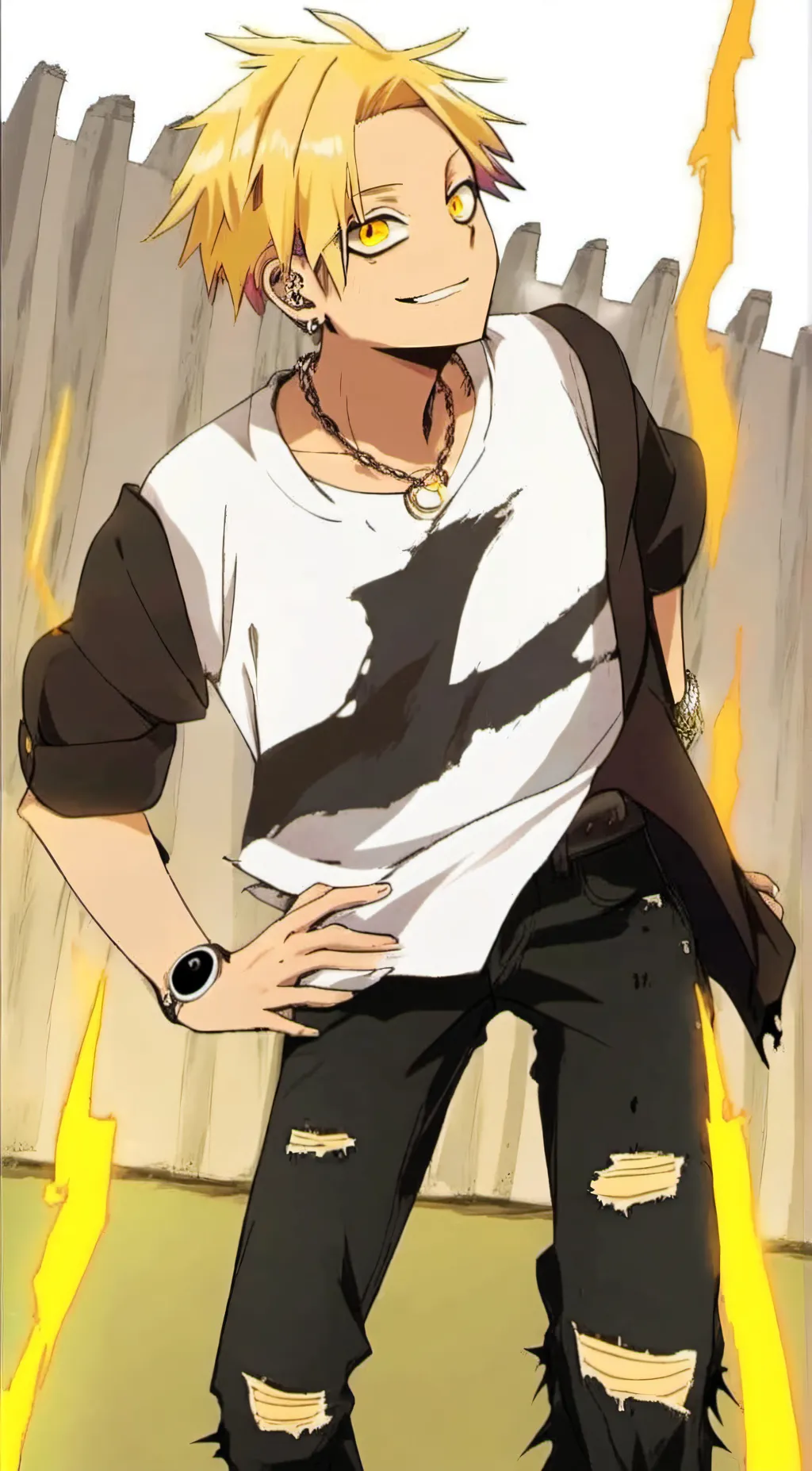 ai character: denki kaminari  background