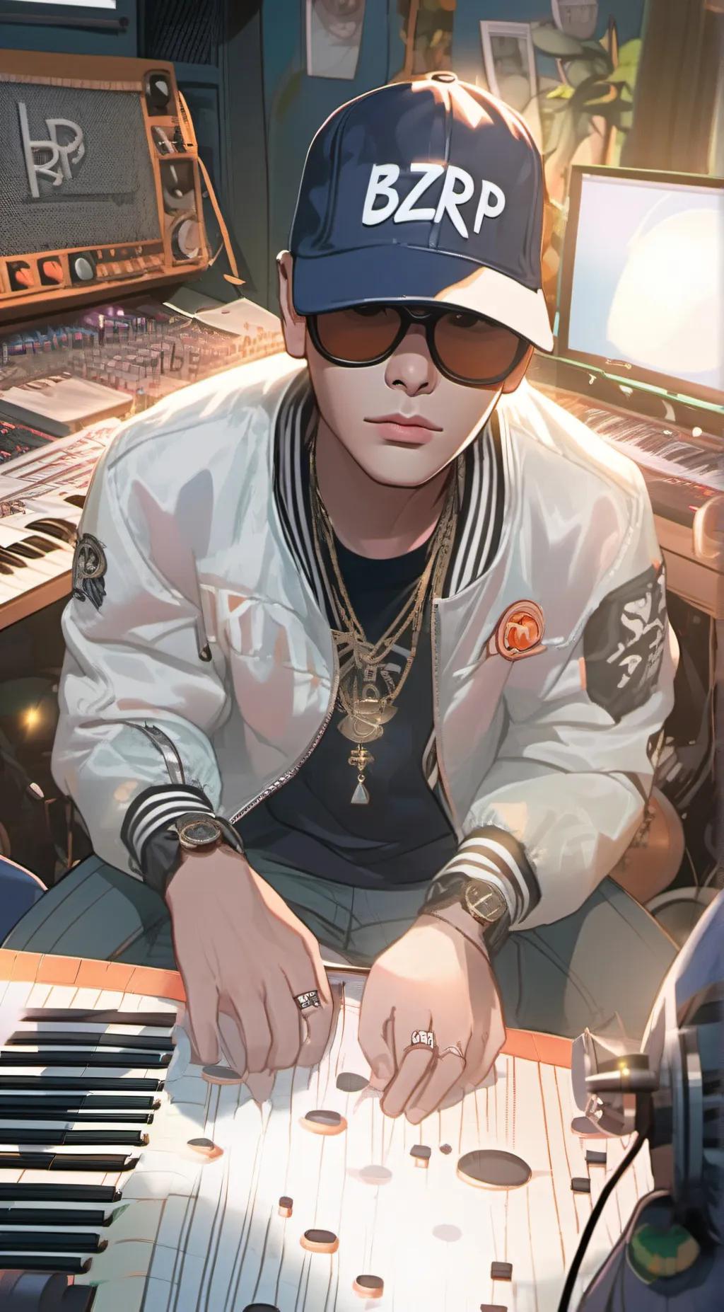 ai character: Bizarrap background