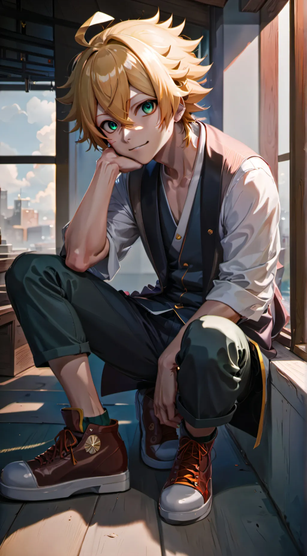 ai character: ⚡️.•Denki•.⚡️ background