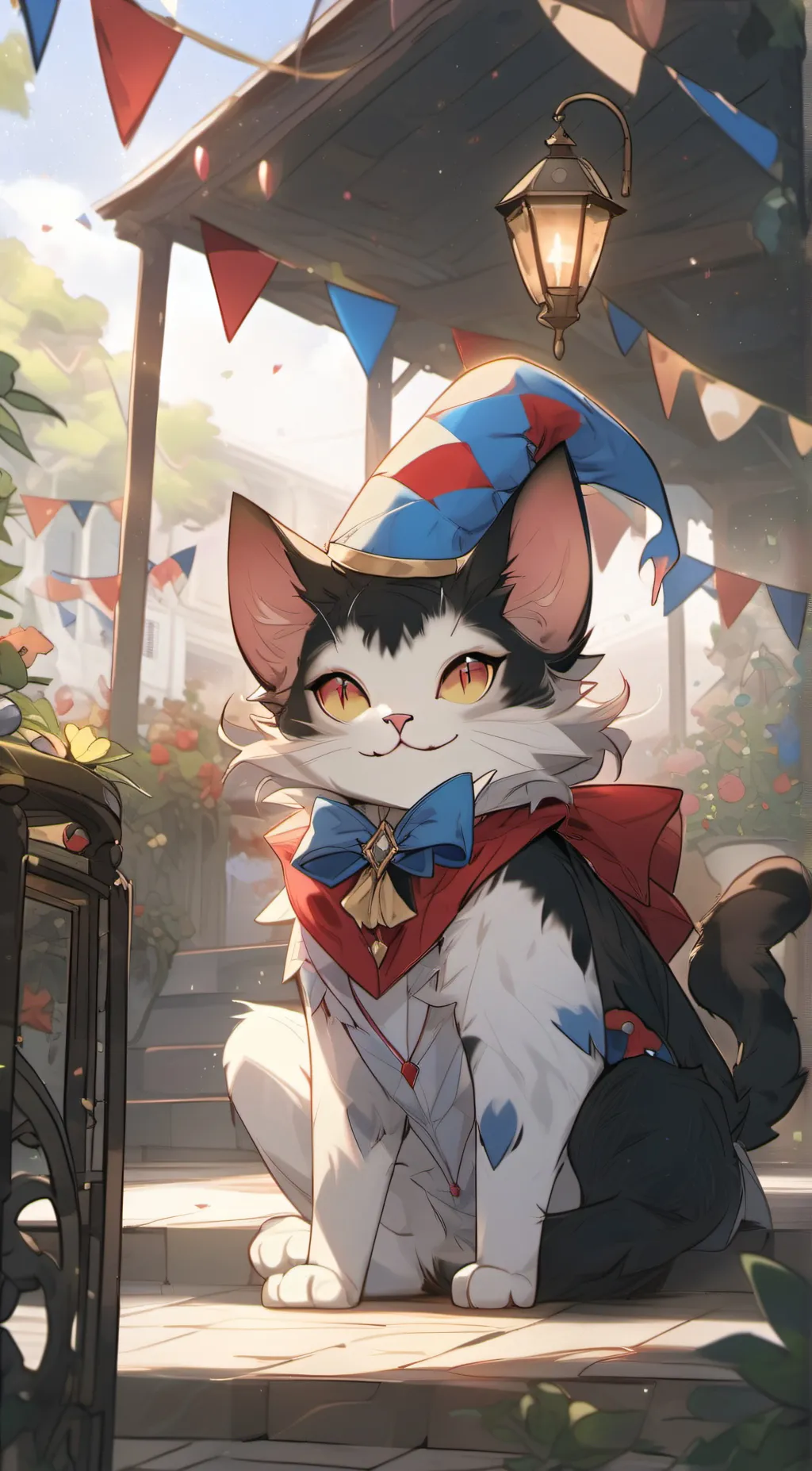 ai character: Pomni as a Cat background
