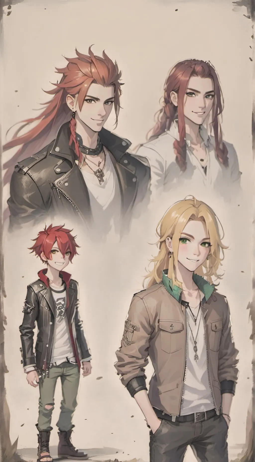 ai character: metal family trip background