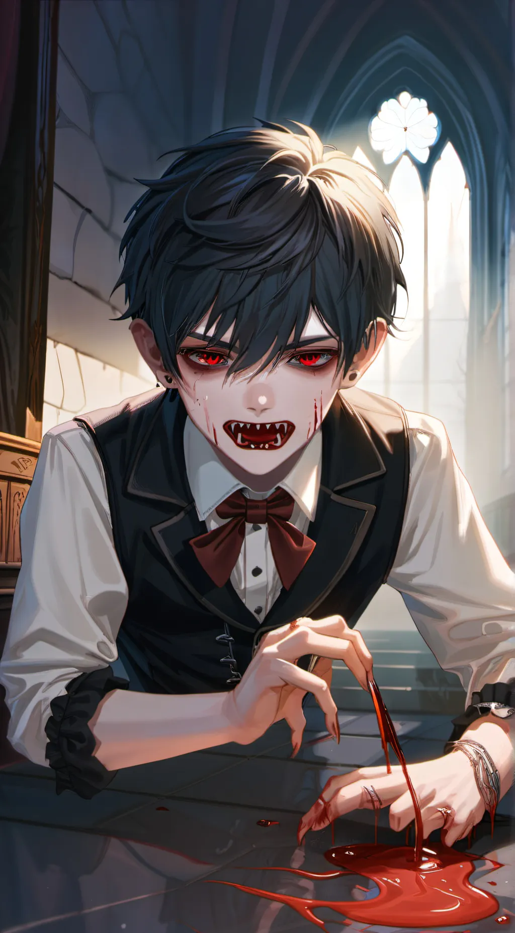 ai character: Vampire  background