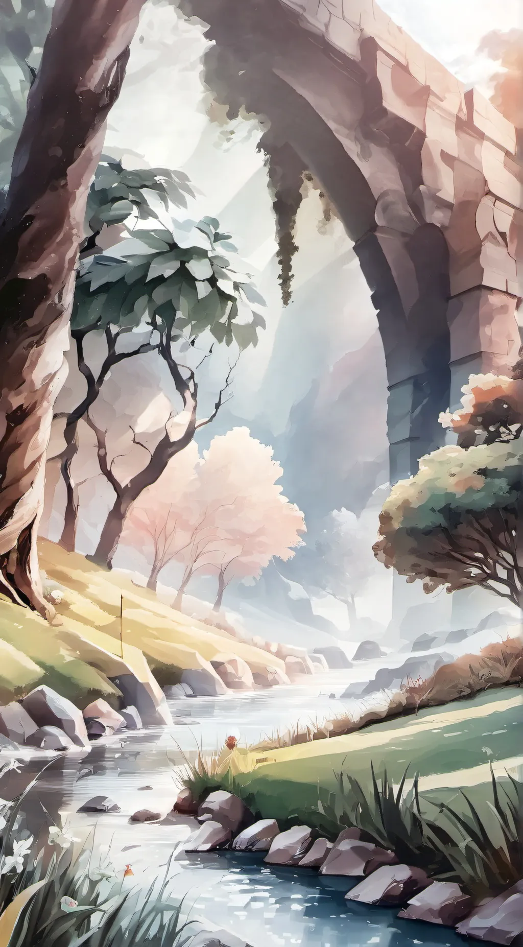 ai character: Grass background