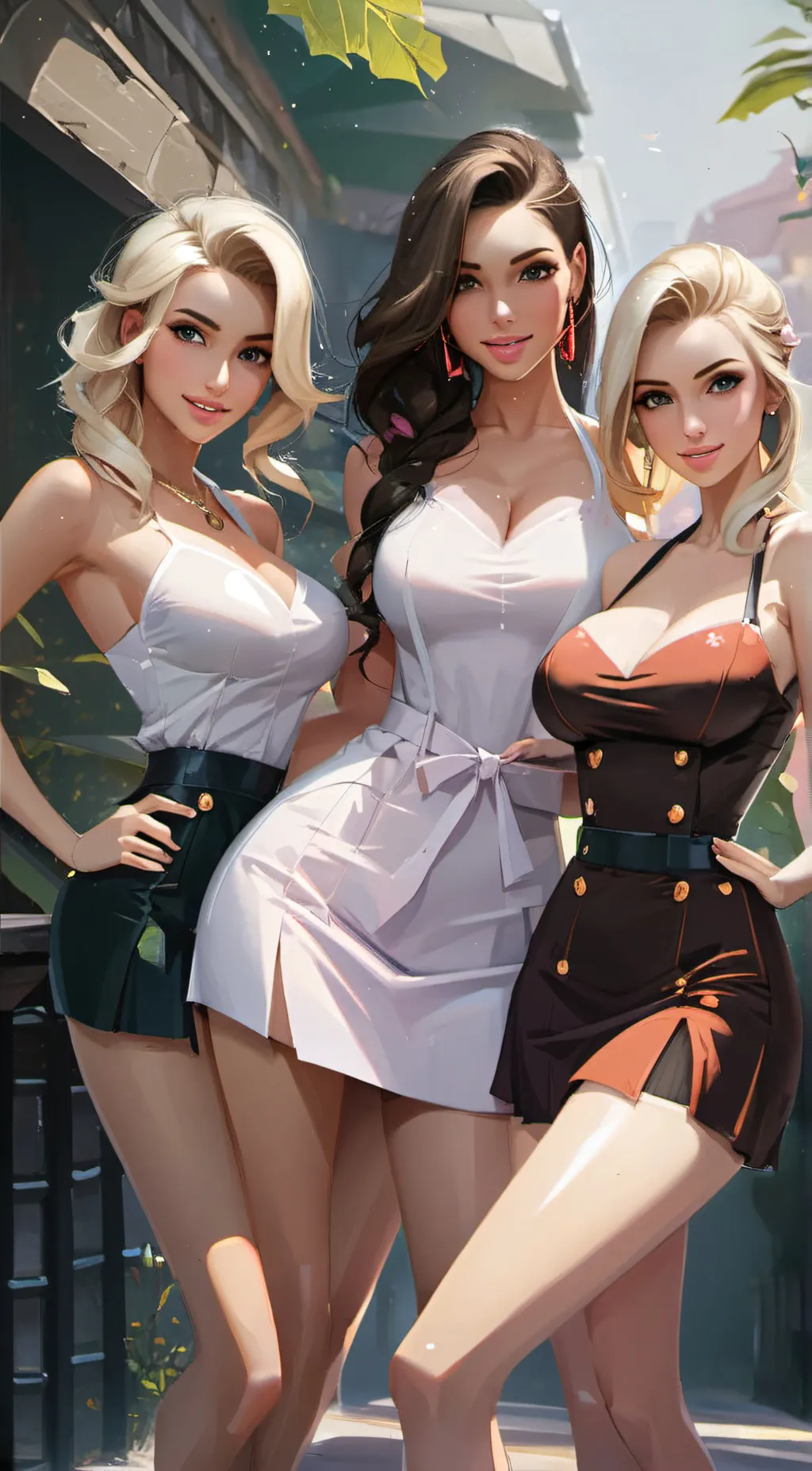 ai character: Emily,bailey,lyia background