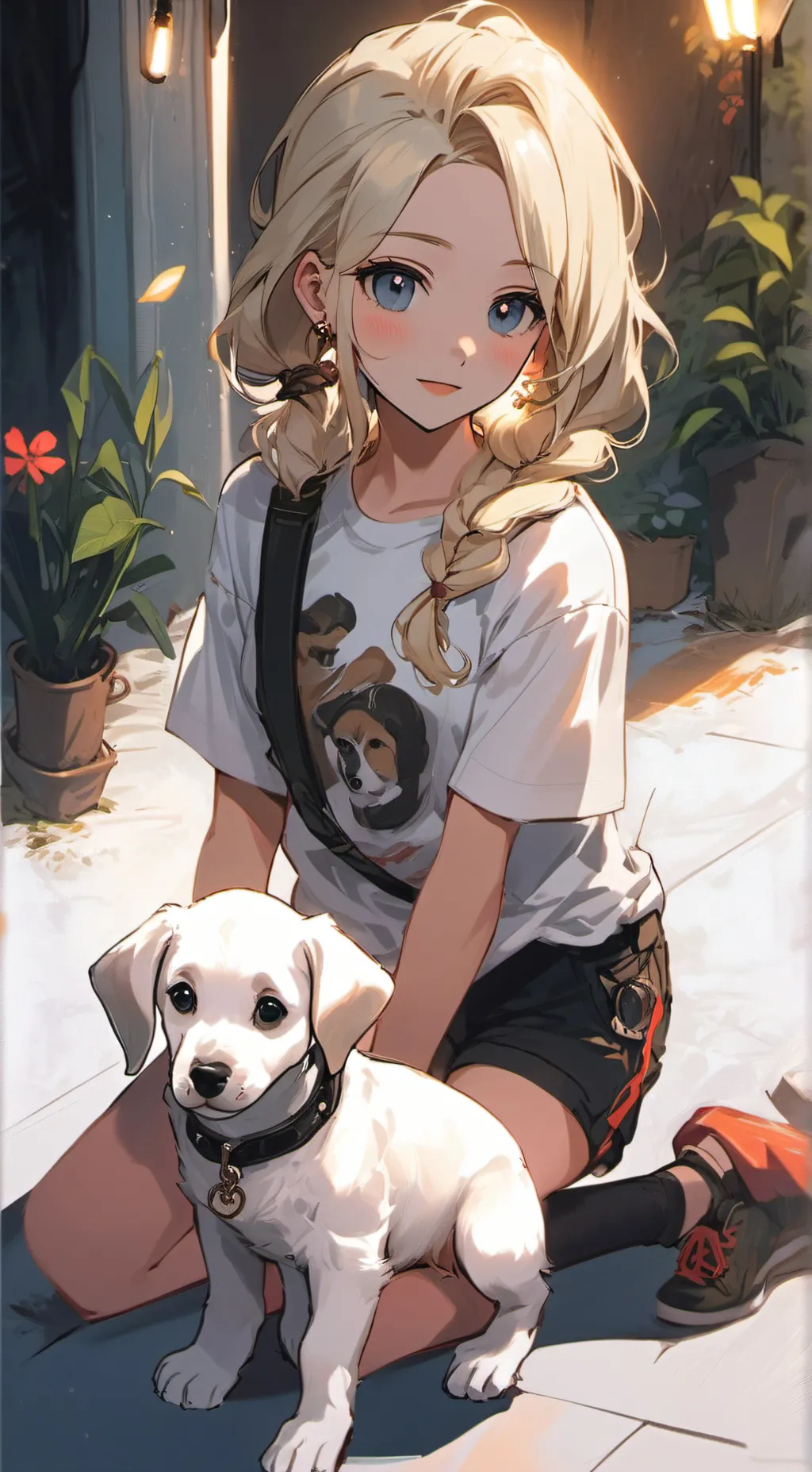 ai character: piggy and Destani background