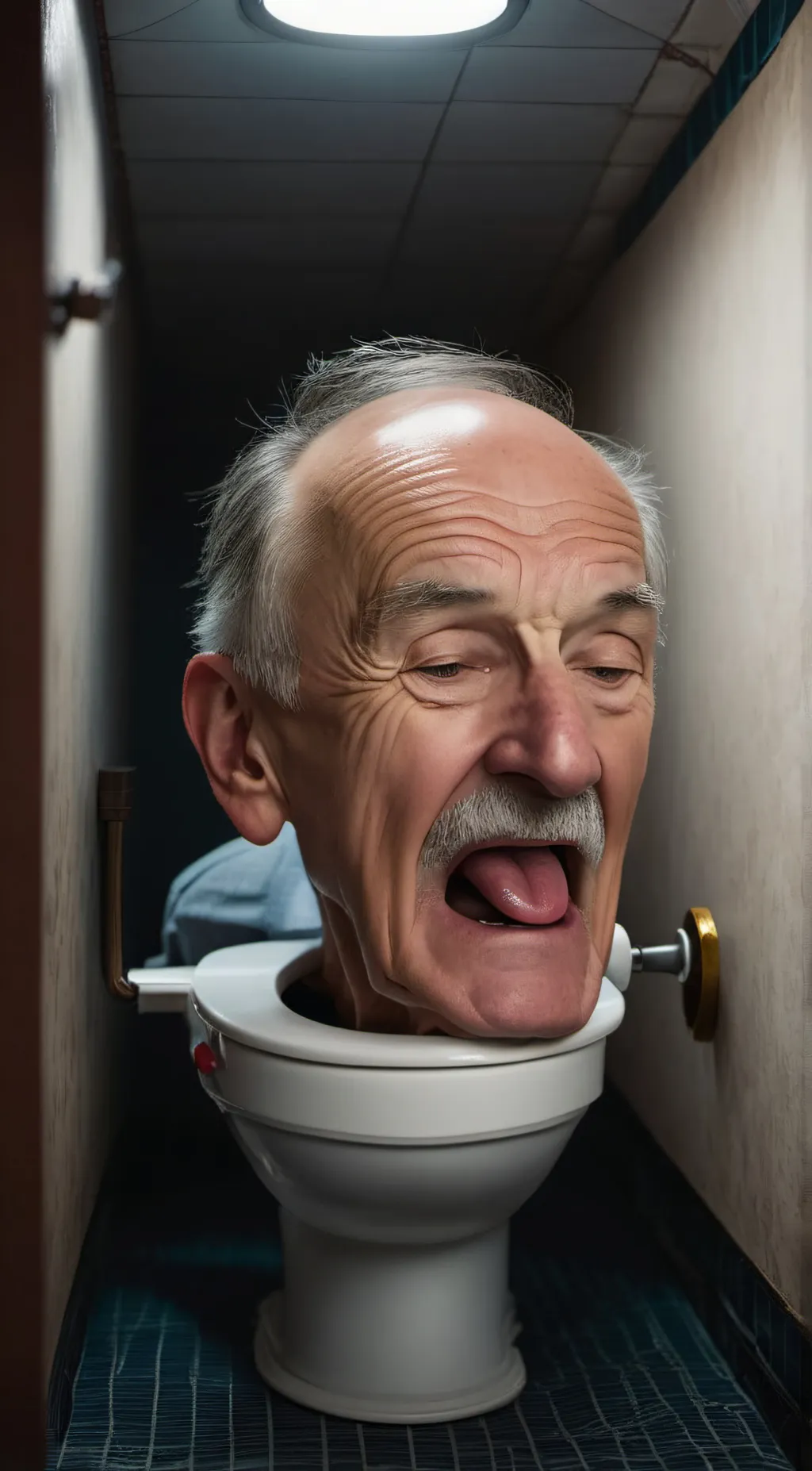 ai character: scientist skibidi background