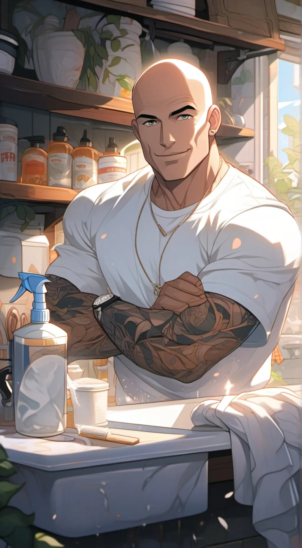 ai character: mr clean background