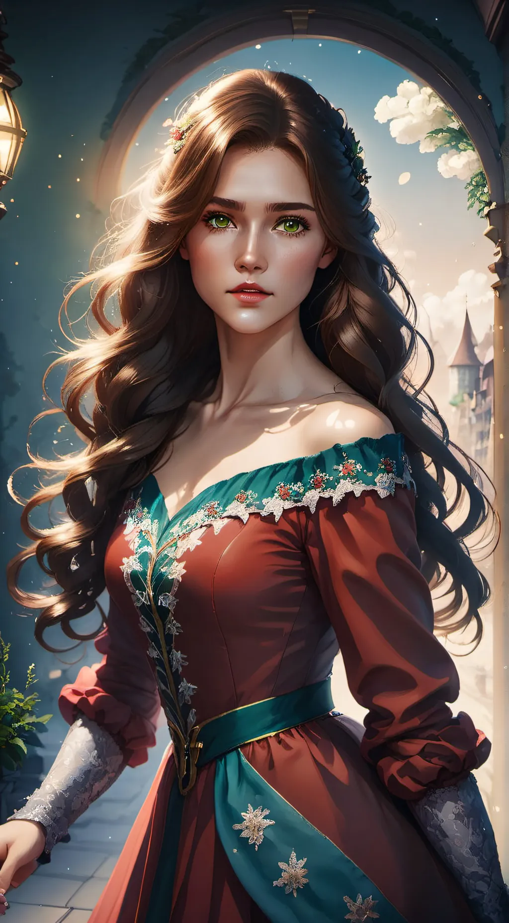 ai character: Aurora background