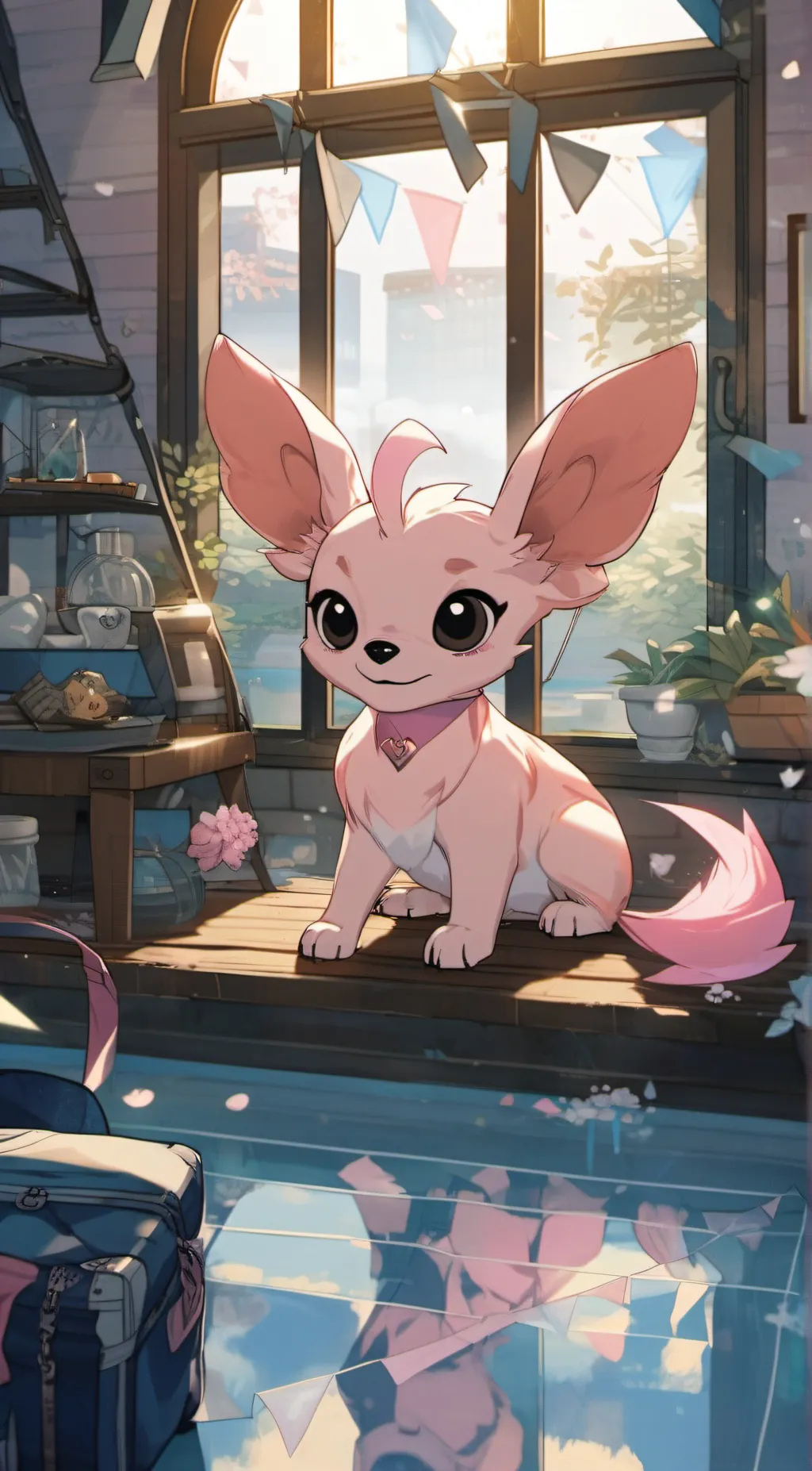 ai character: angle background